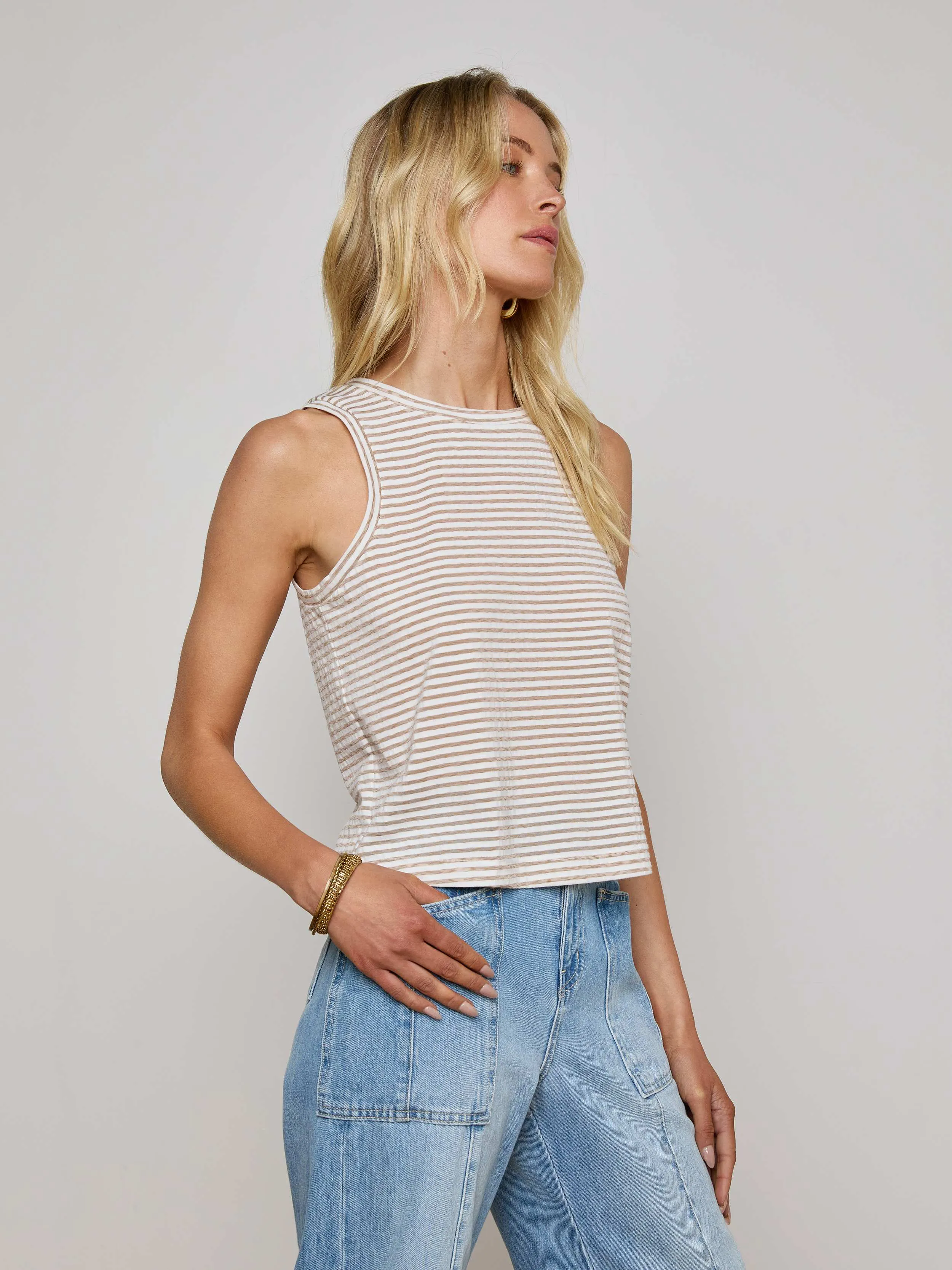 Mikaela Cotton Tank sold by L'AGENCE product image thumbnail 2