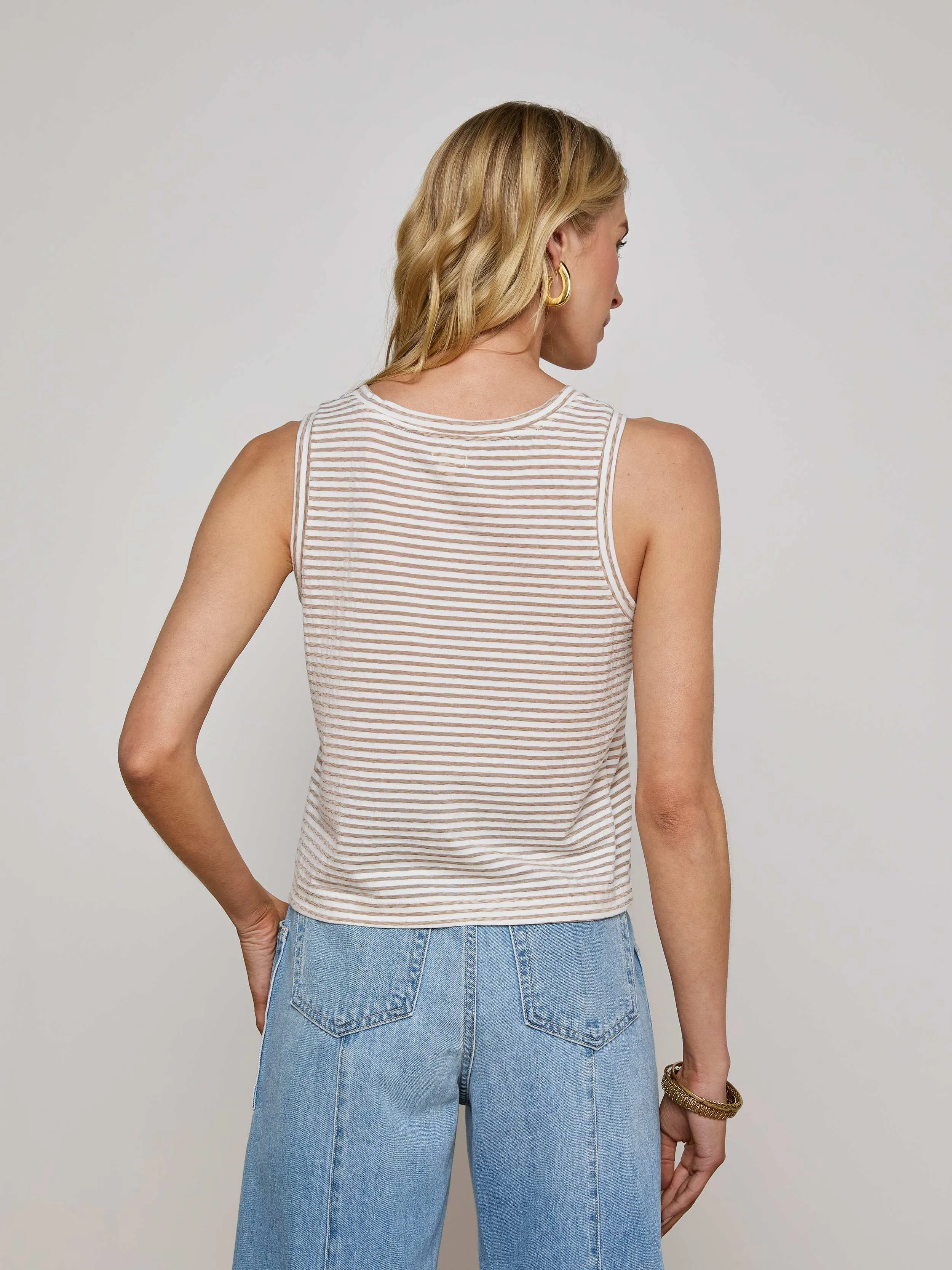 Mikaela Cotton Tank sold by L'AGENCE product image thumbnail 3