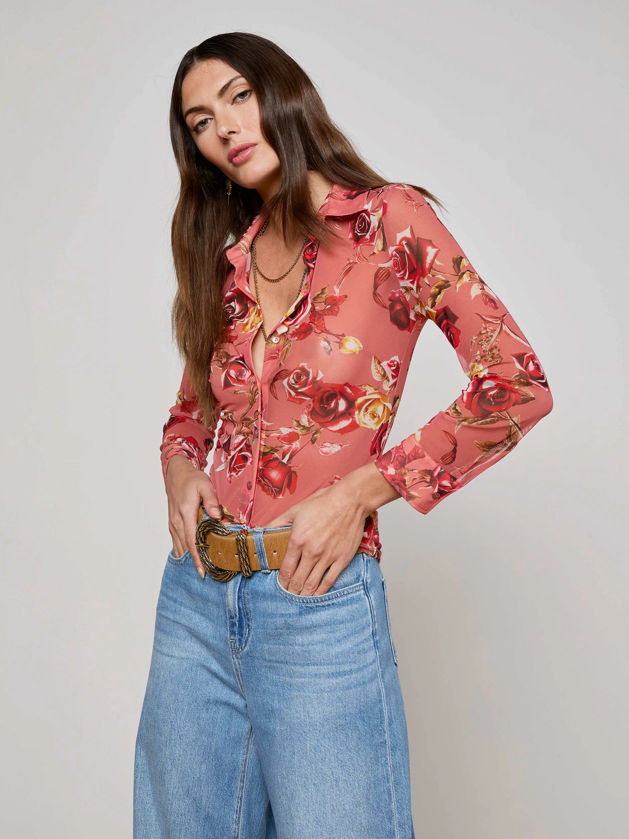 Indiana Mesh Blouse sold by L'AGENCE product image thumbnail 2