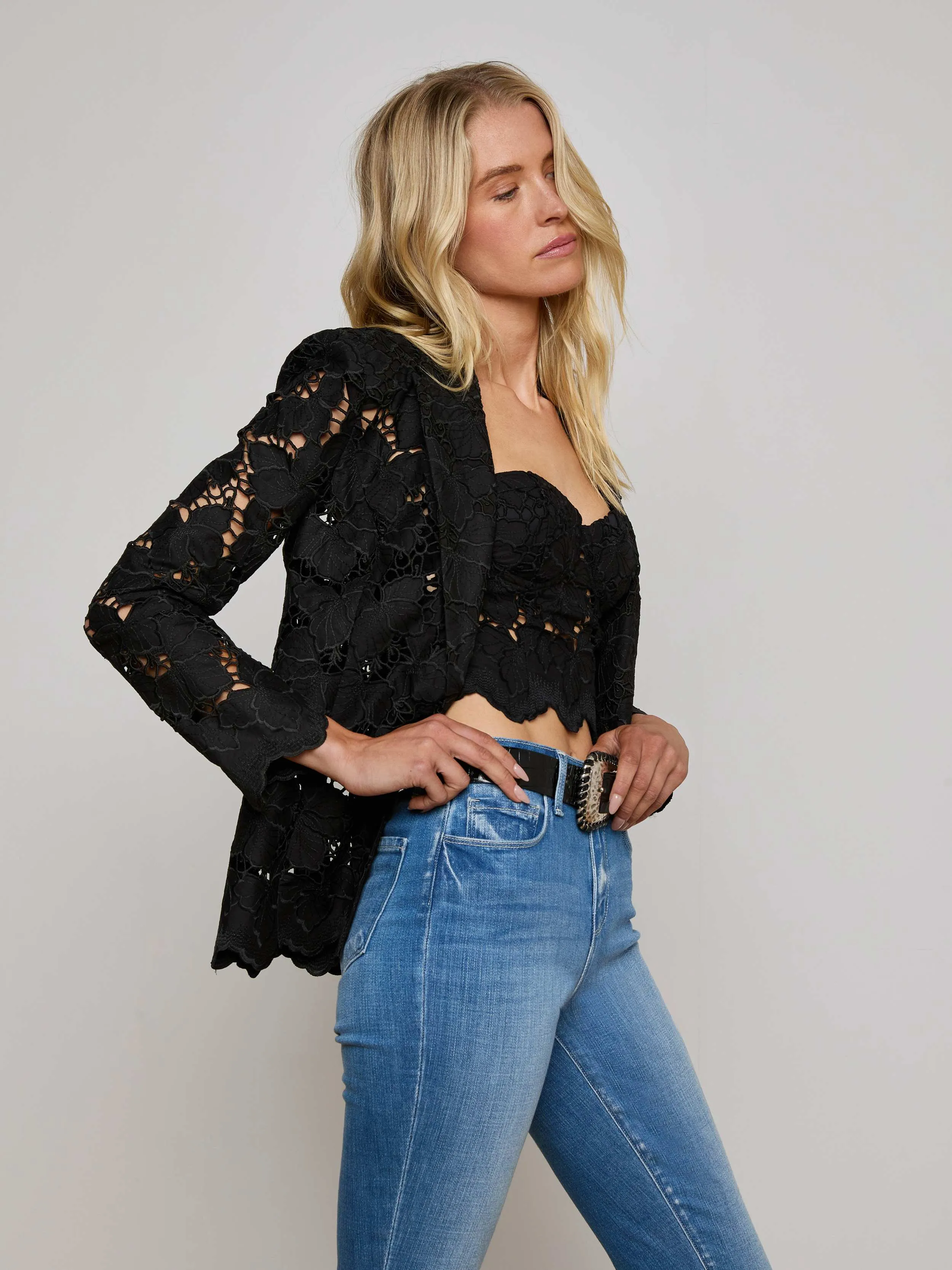 Clementine Lace Blazer sold by L'AGENCE product image thumbnail 3