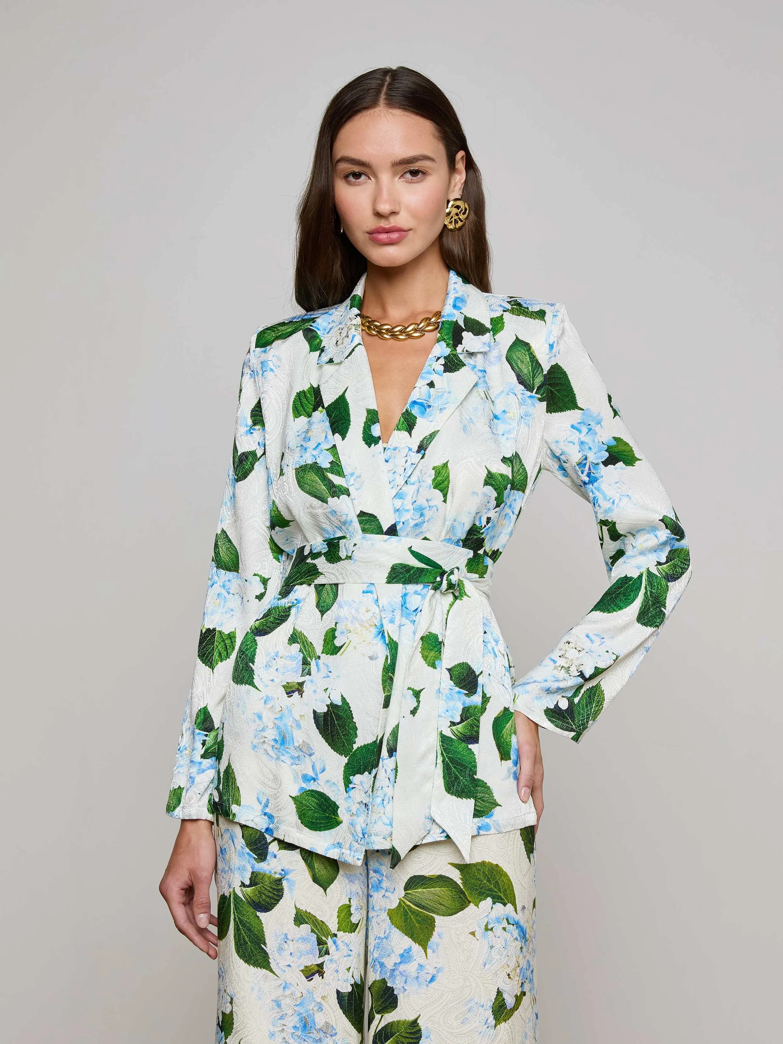 Ciara Satin Robe Top sold by L'AGENCE