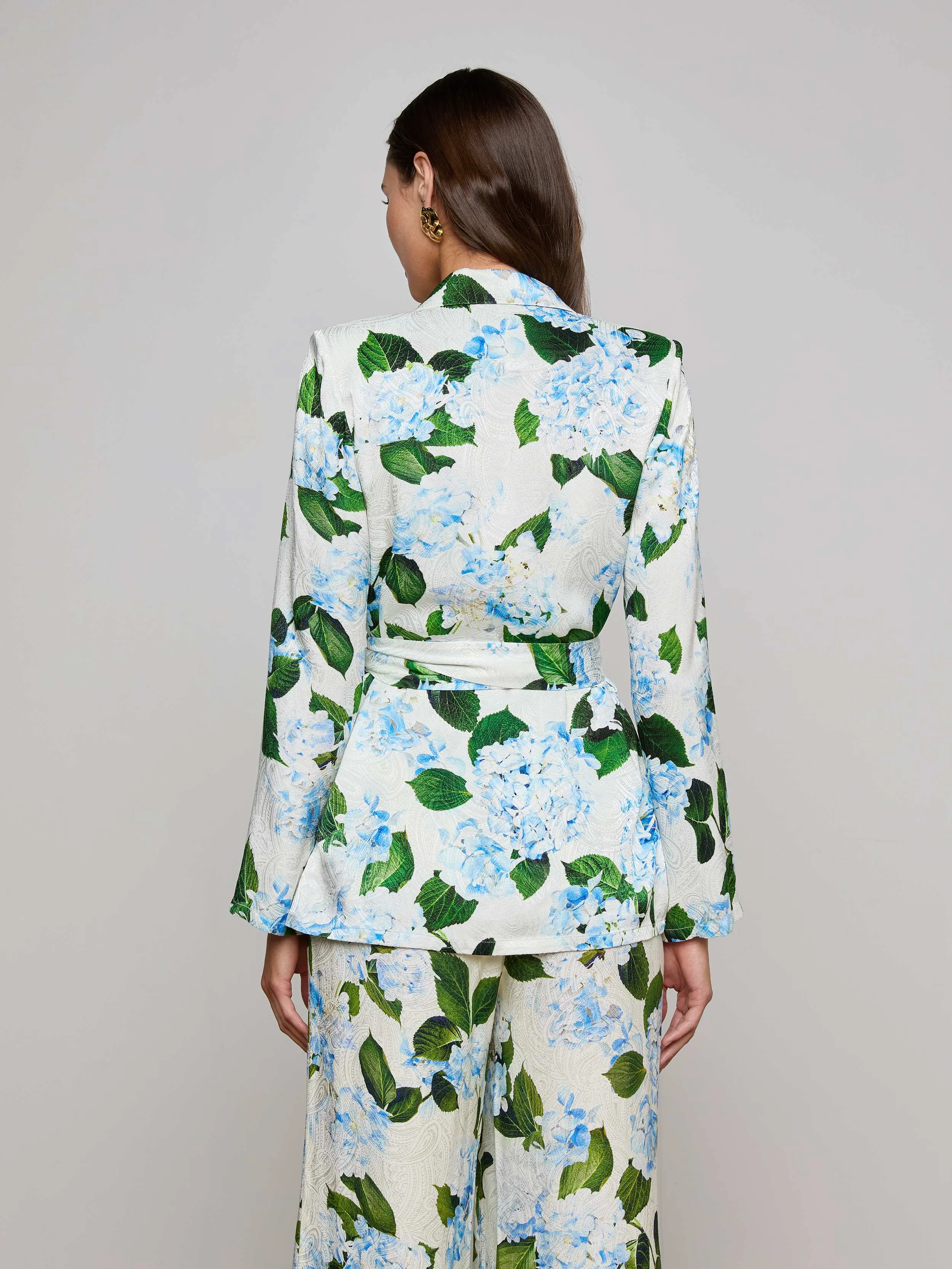 Ciara Satin Robe Top sold by L'AGENCE product image thumbnail 3