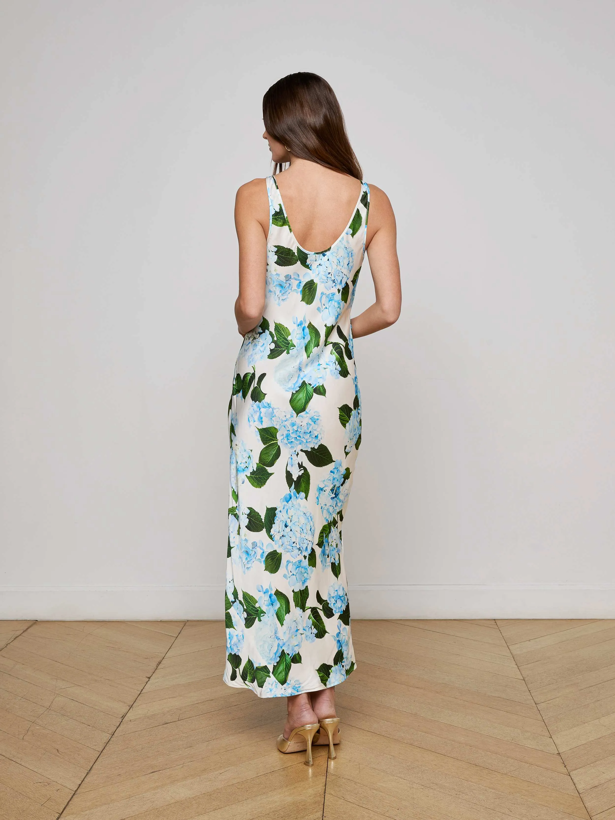 Akiya Satin Maxi Dress sold by L'AGENCE product image thumbnail 3