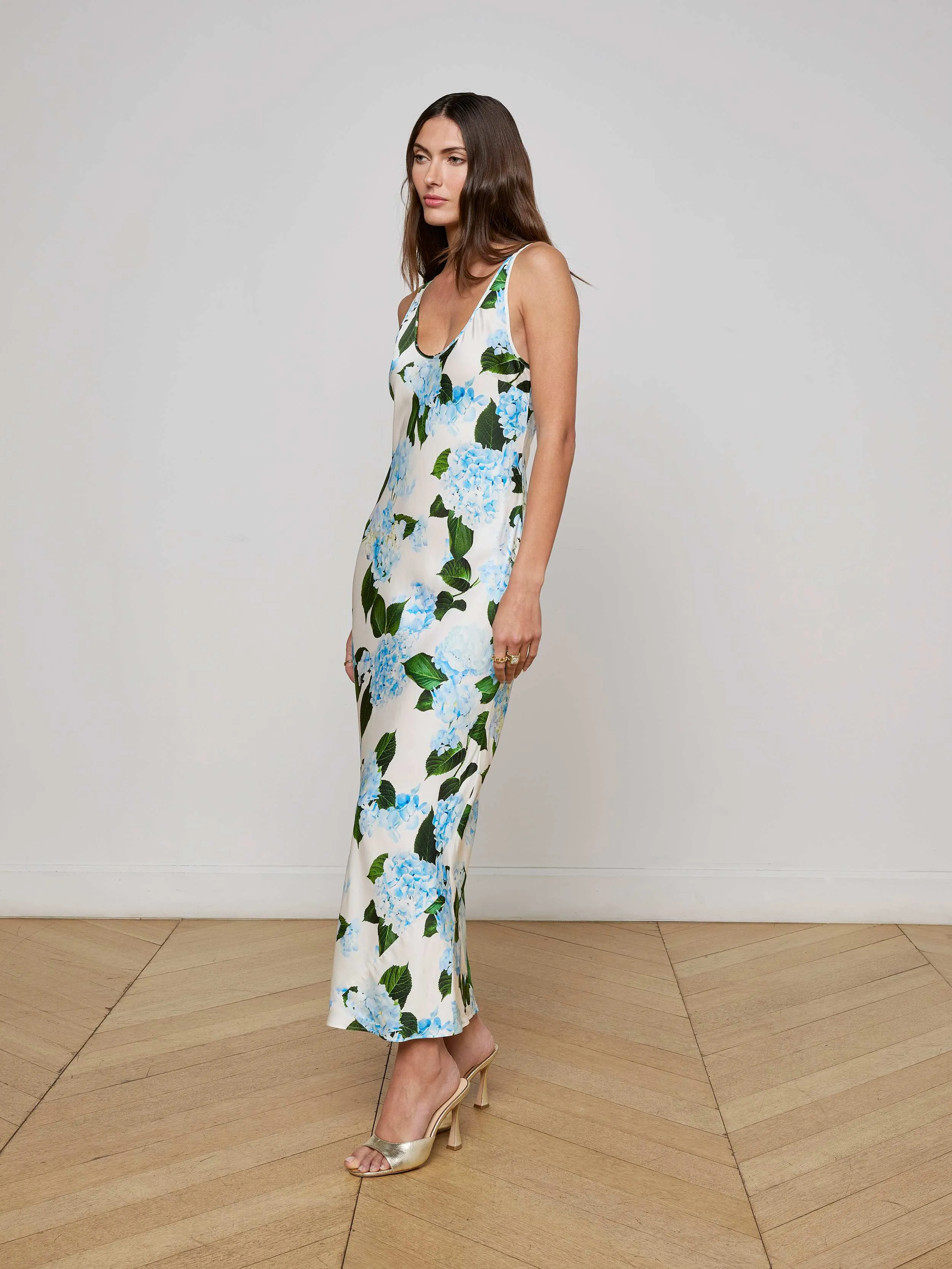 Akiya Satin Maxi Dress sold by L'AGENCE product image thumbnail 2