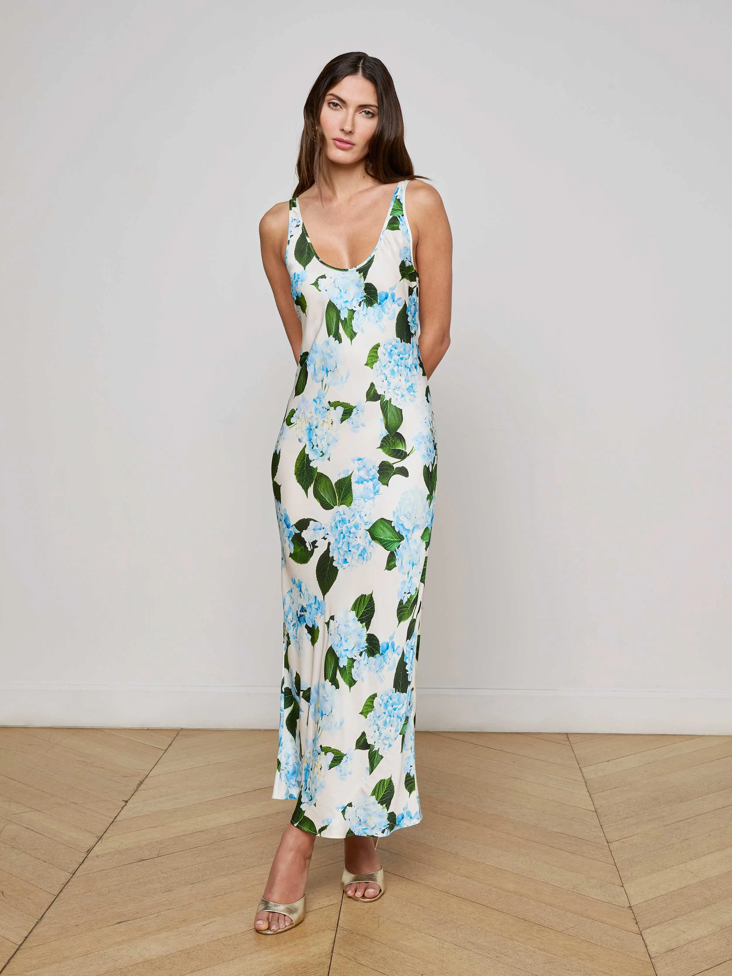 Akiya Satin Maxi Dress sold by L'AGENCE