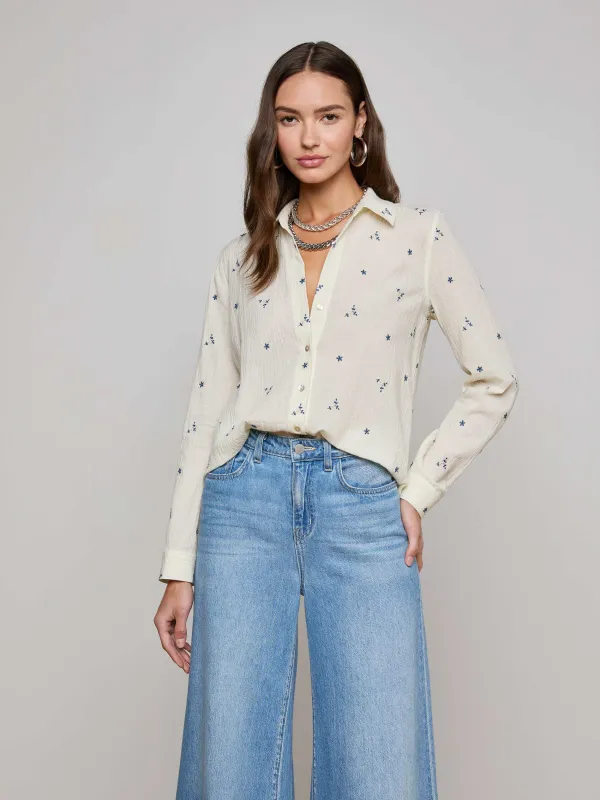 Laurent Embroidered Blouse sold by L'AGENCE