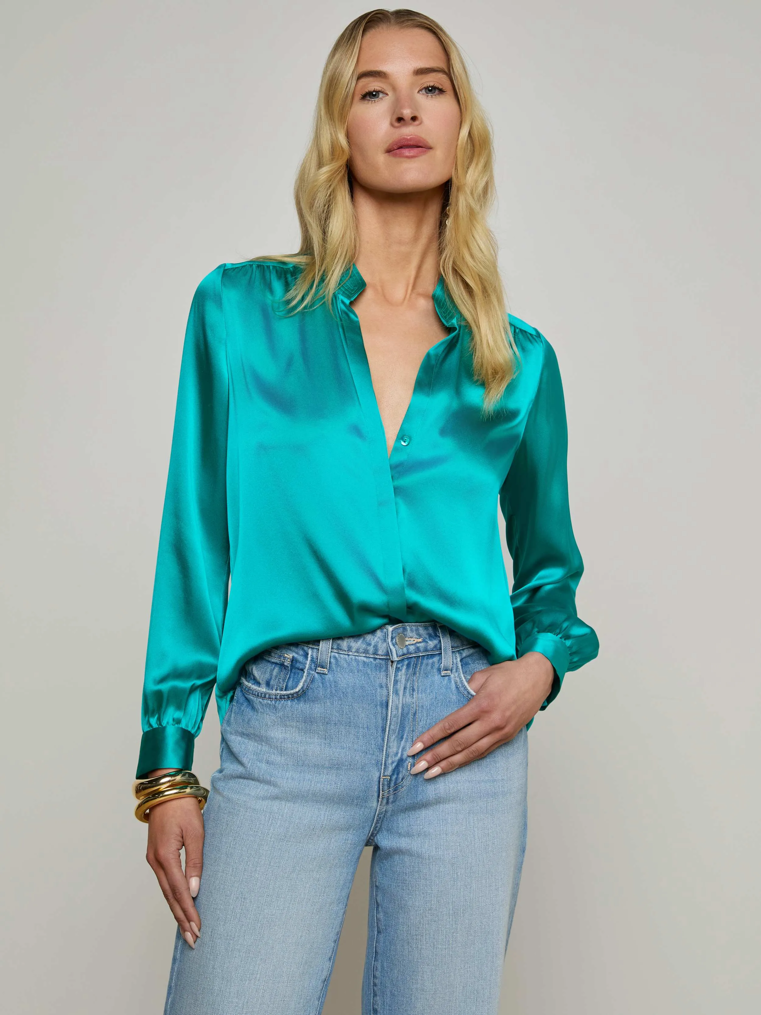 Bianca Blouse sold by L'AGENCE product image thumbnail 4