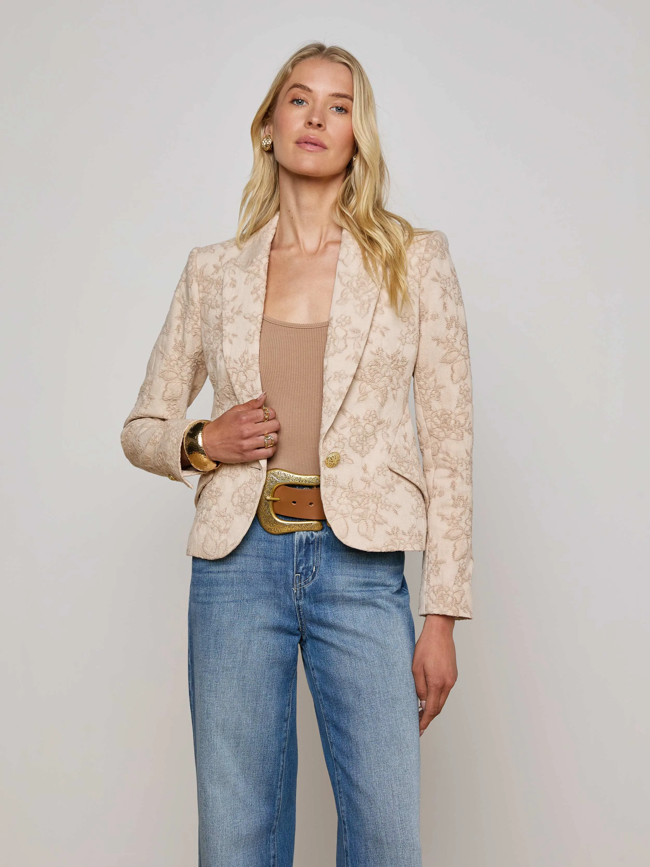 Jennah Jacquard Blazer sold by L'AGENCE