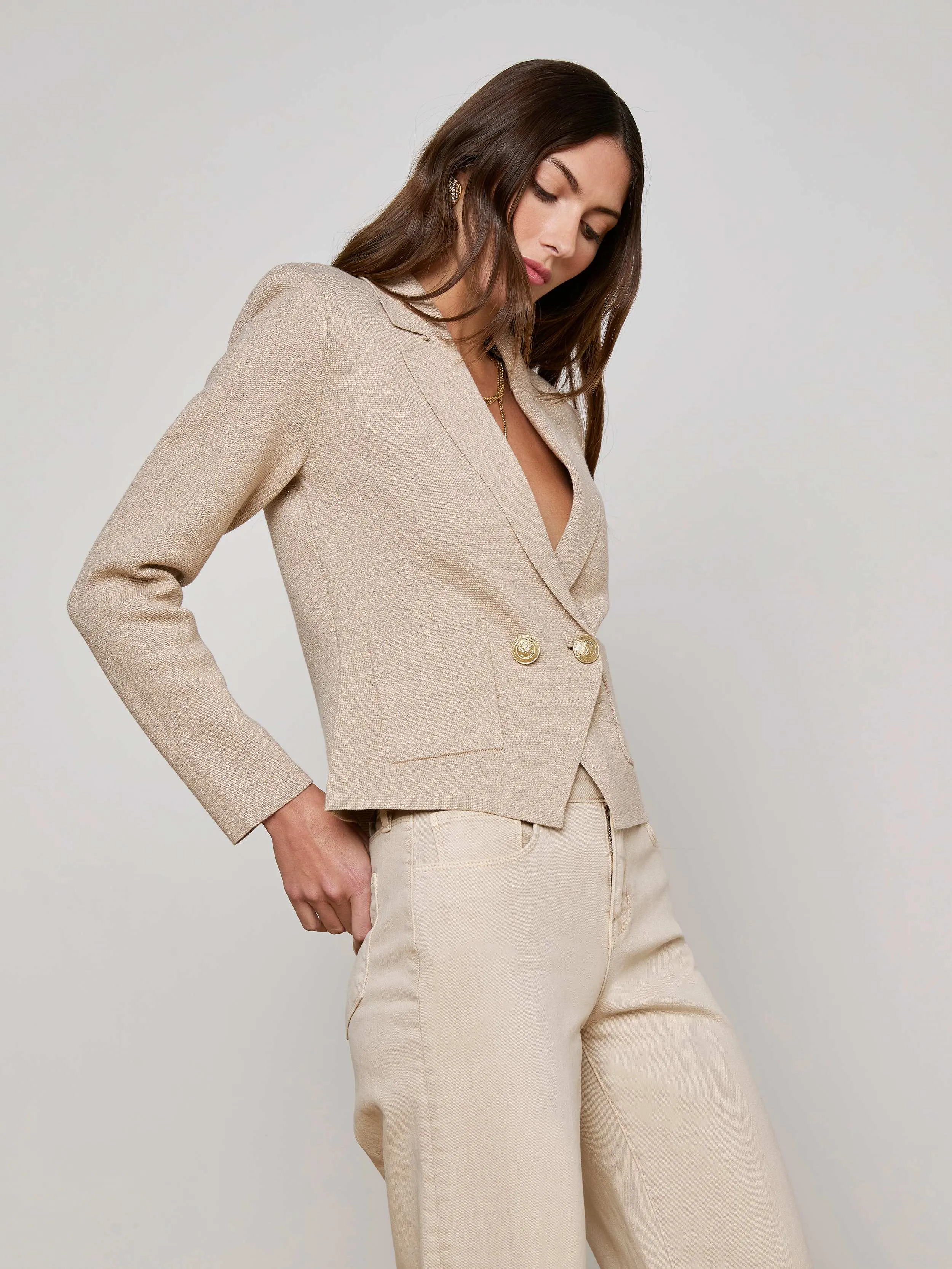 Sofia Knit Blazer sold by L'AGENCE product image thumbnail 2