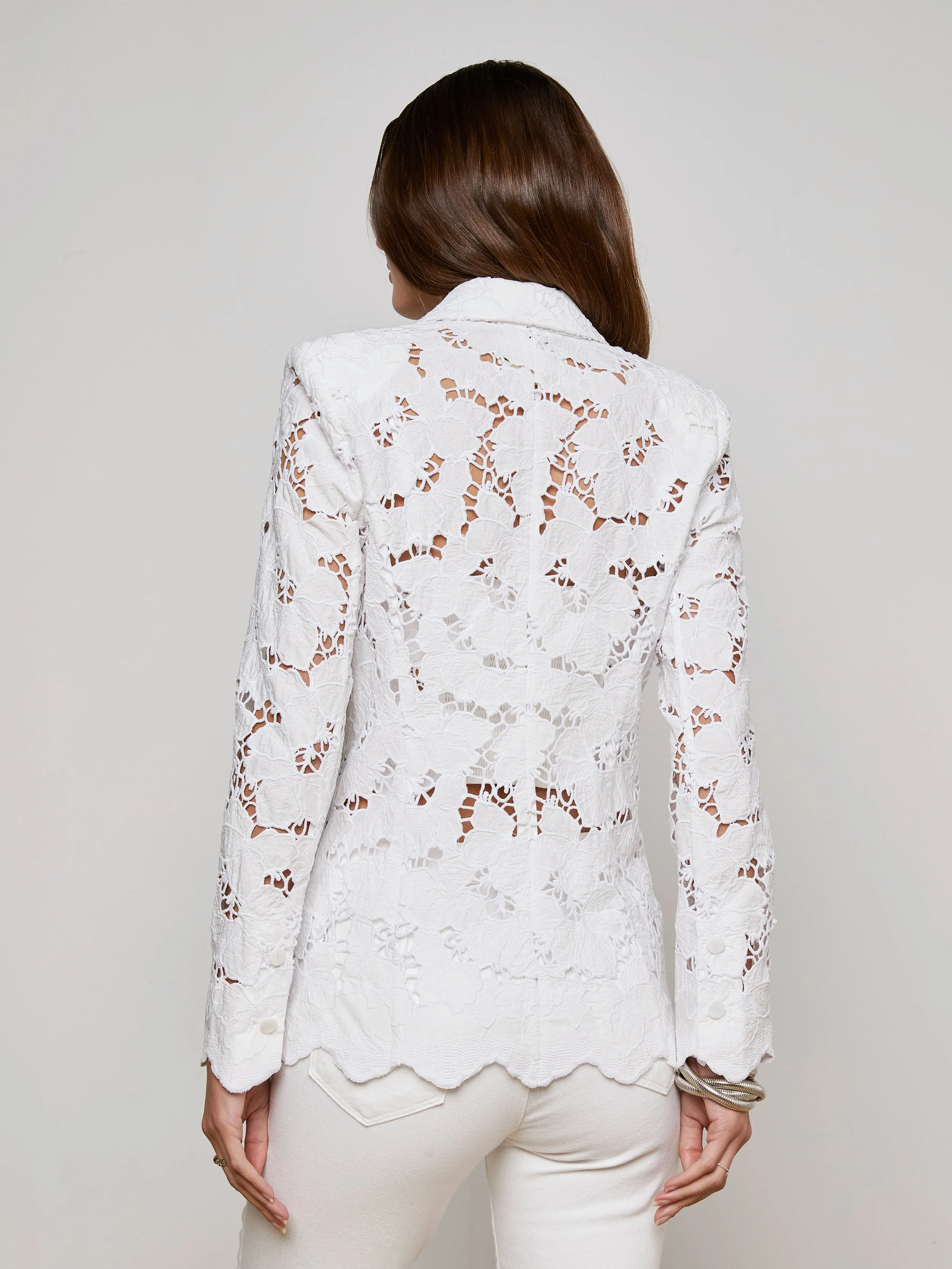Clementine Lace Blazer sold by L'AGENCE product image thumbnail 4