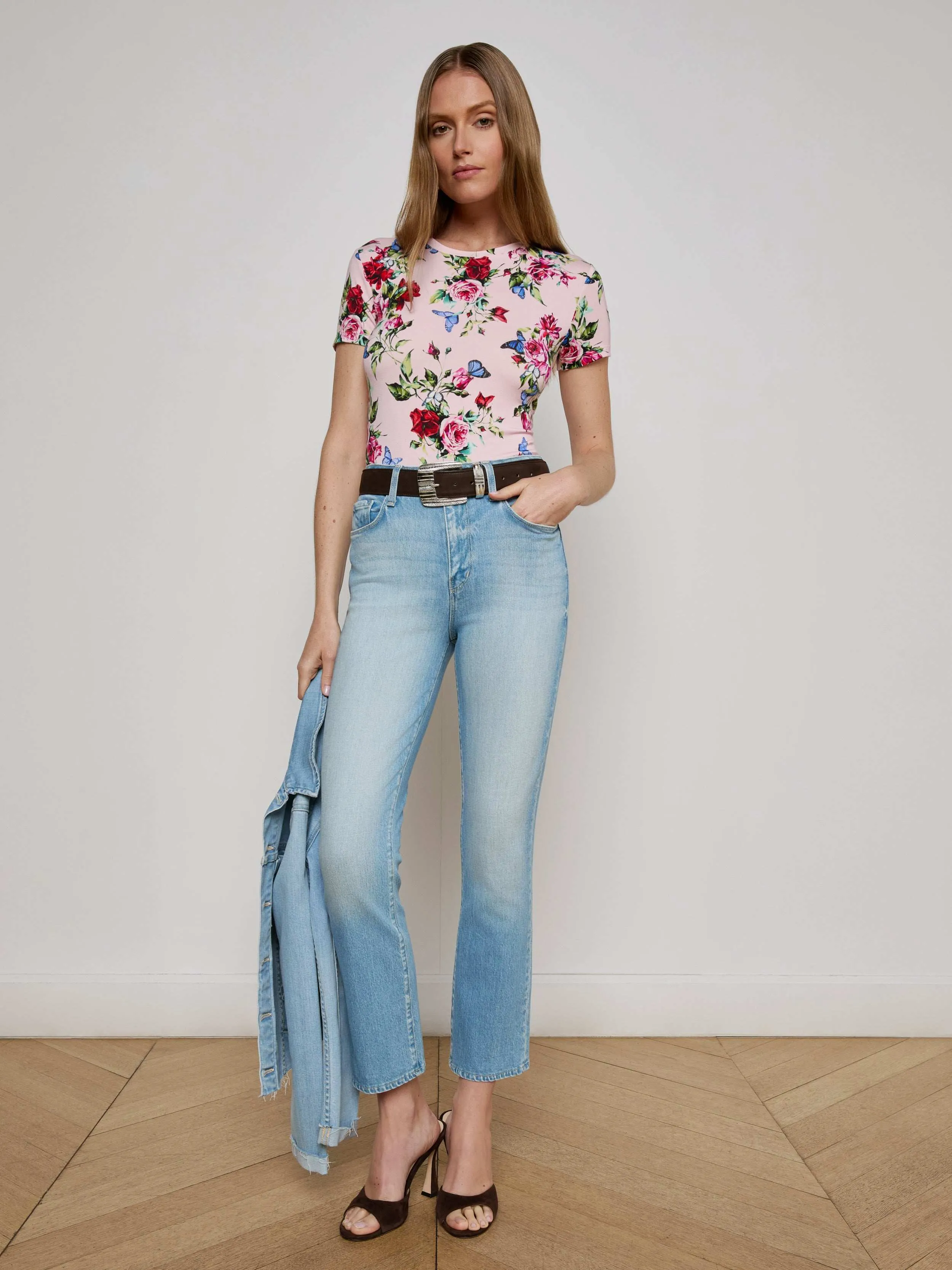 Mira Cropped Bootcut Jean sold by L'AGENCE product image thumbnail 4