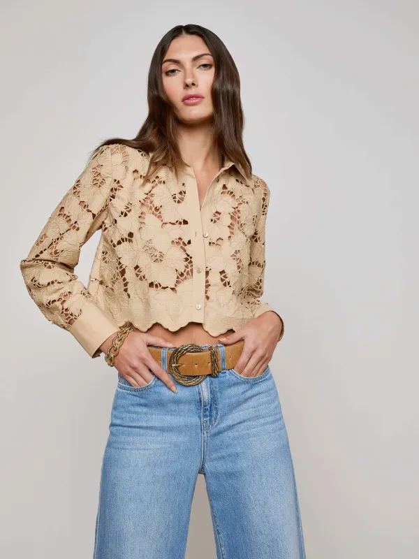 Seychelle Cropped Eyelet Blouse sold by L'AGENCE