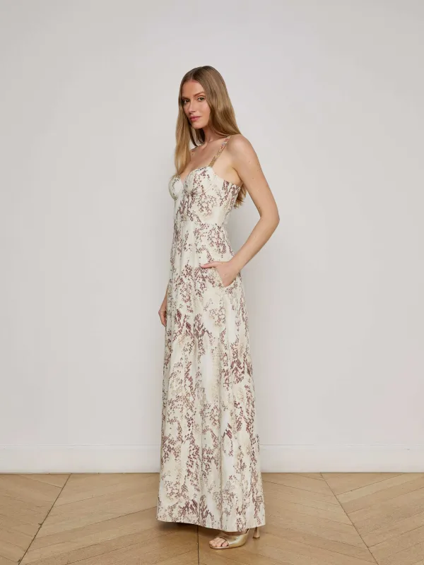 Sutton Beaded Strap Maxi Dress made by L'AGENCE