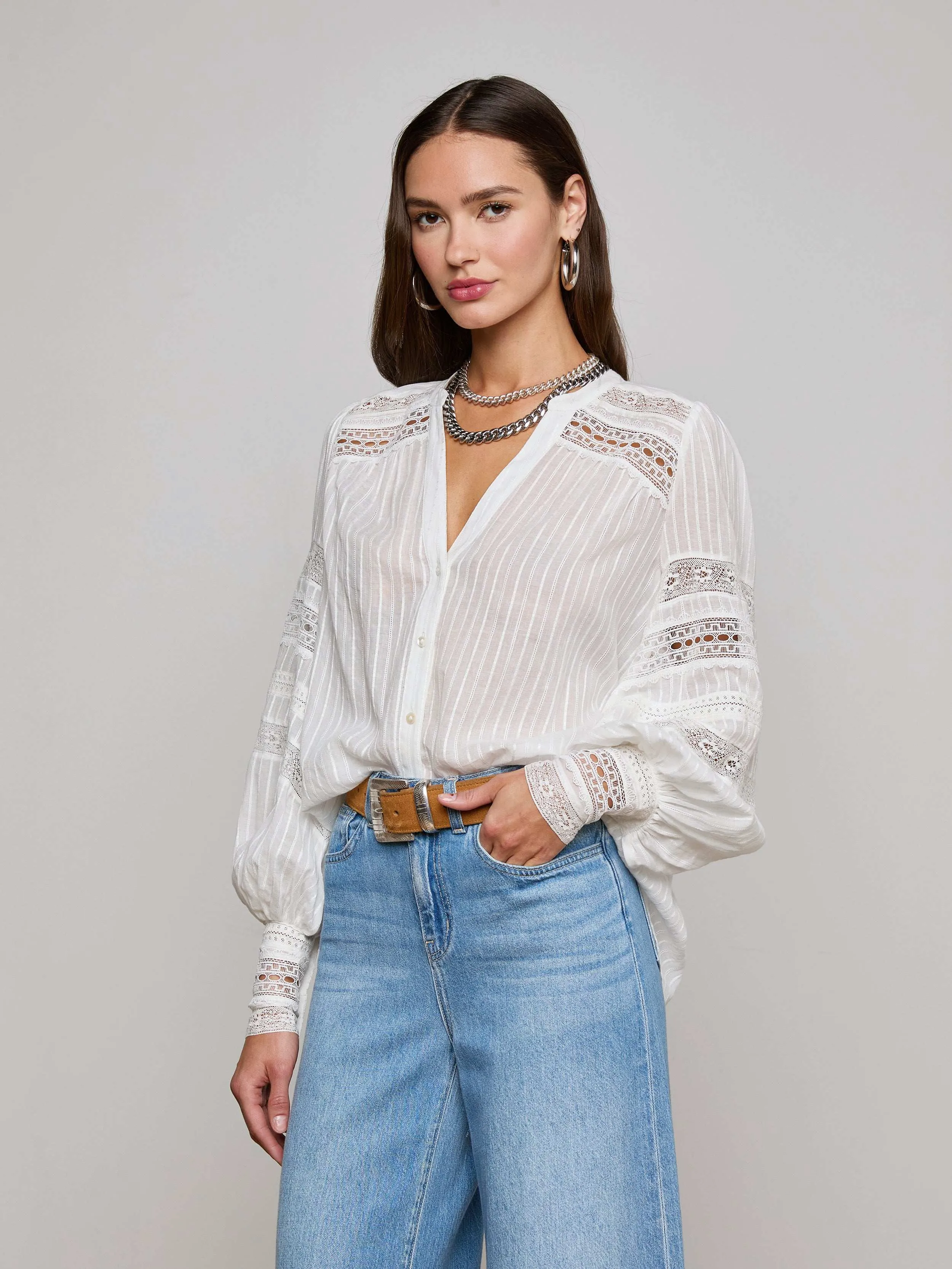 Kiera Blouse sold by L'AGENCE product image thumbnail 3