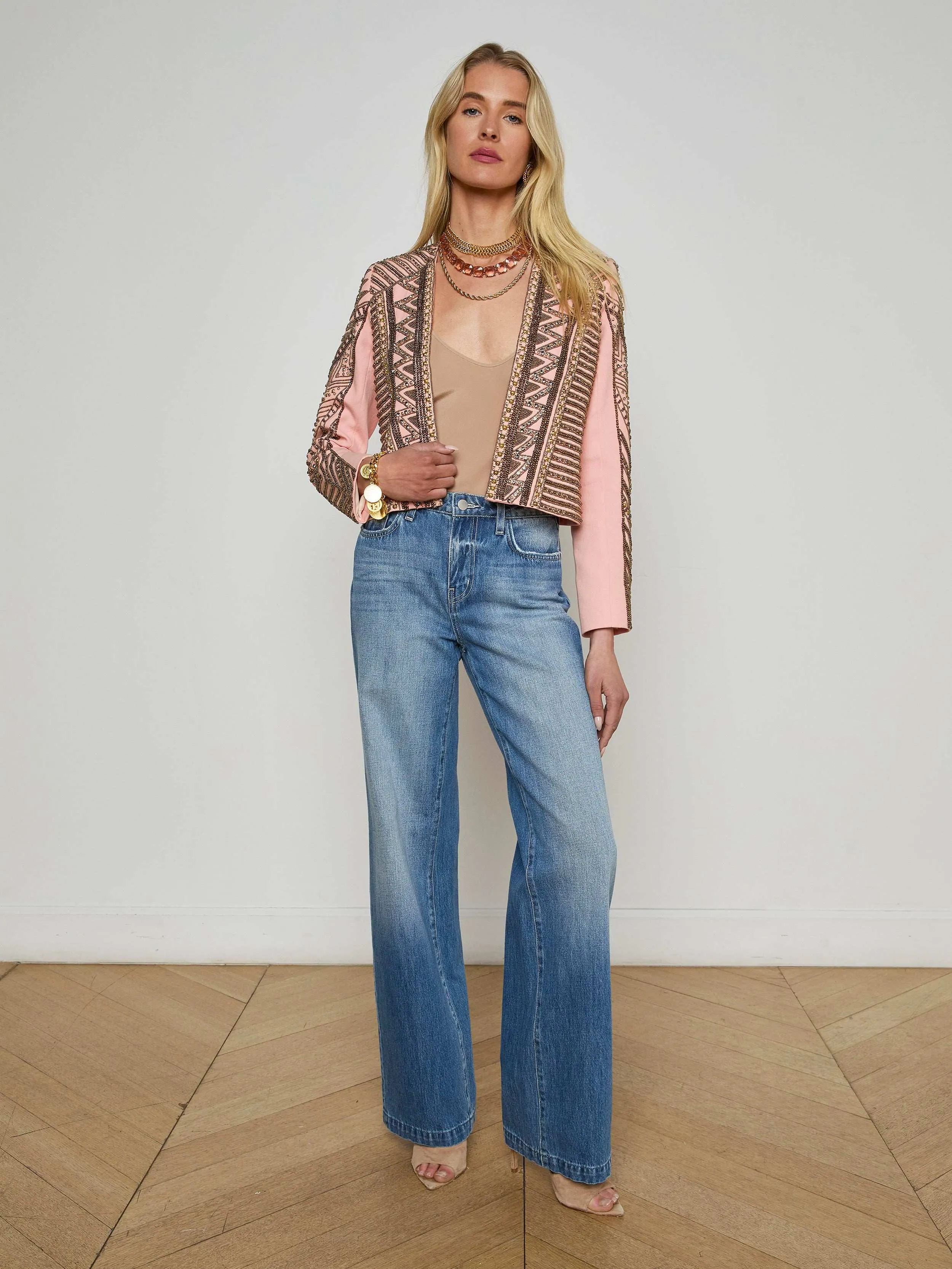 Blossom Embellished Jacket sold by L'AGENCE product image thumbnail 5