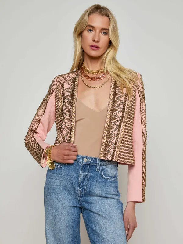 Blossom Embellished Jacket sold by L'AGENCE