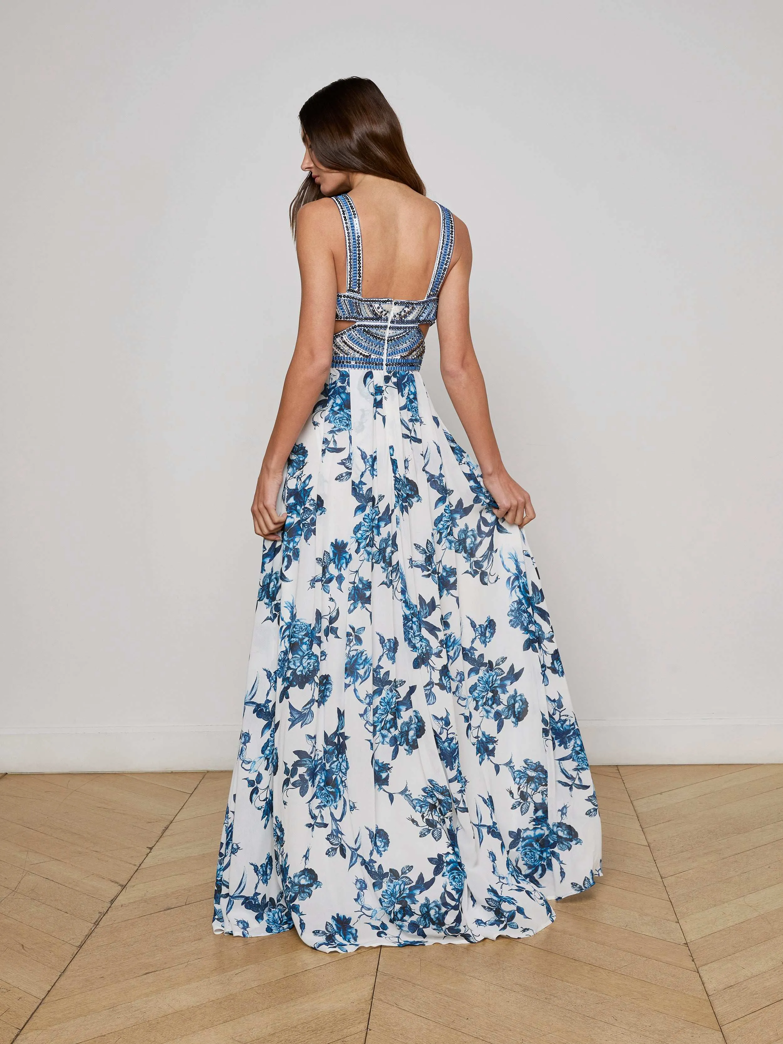 Annistyn Embellished Floral Gown sold by L'AGENCE product image thumbnail 4
