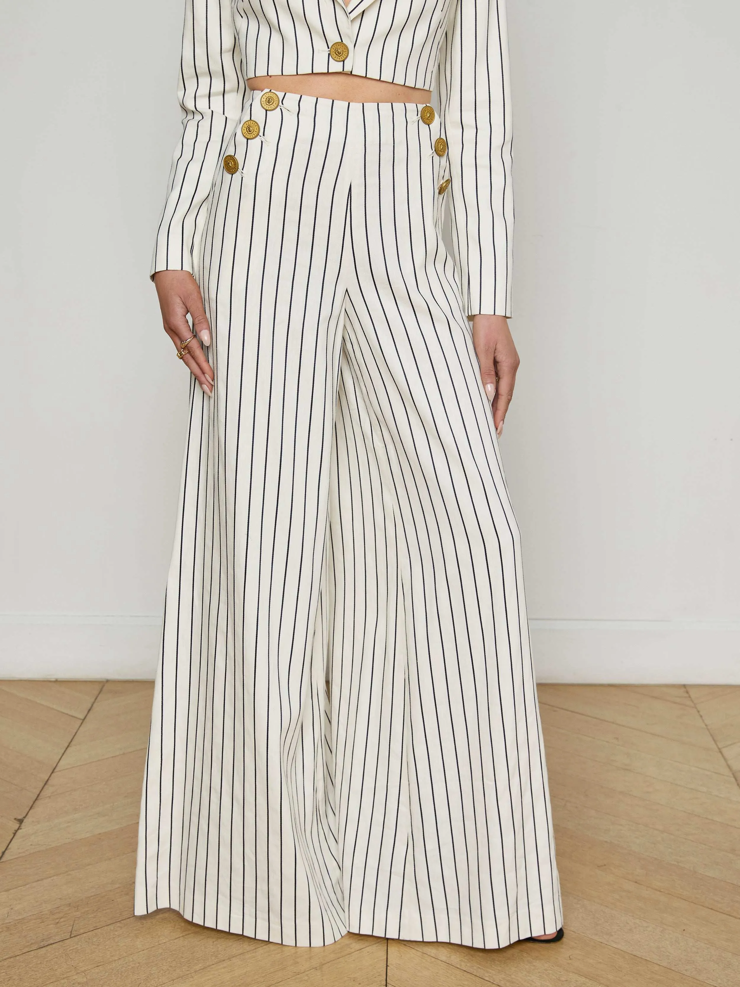 Kingston Striped Wide-Leg Pant sold by L'AGENCE product image thumbnail 2