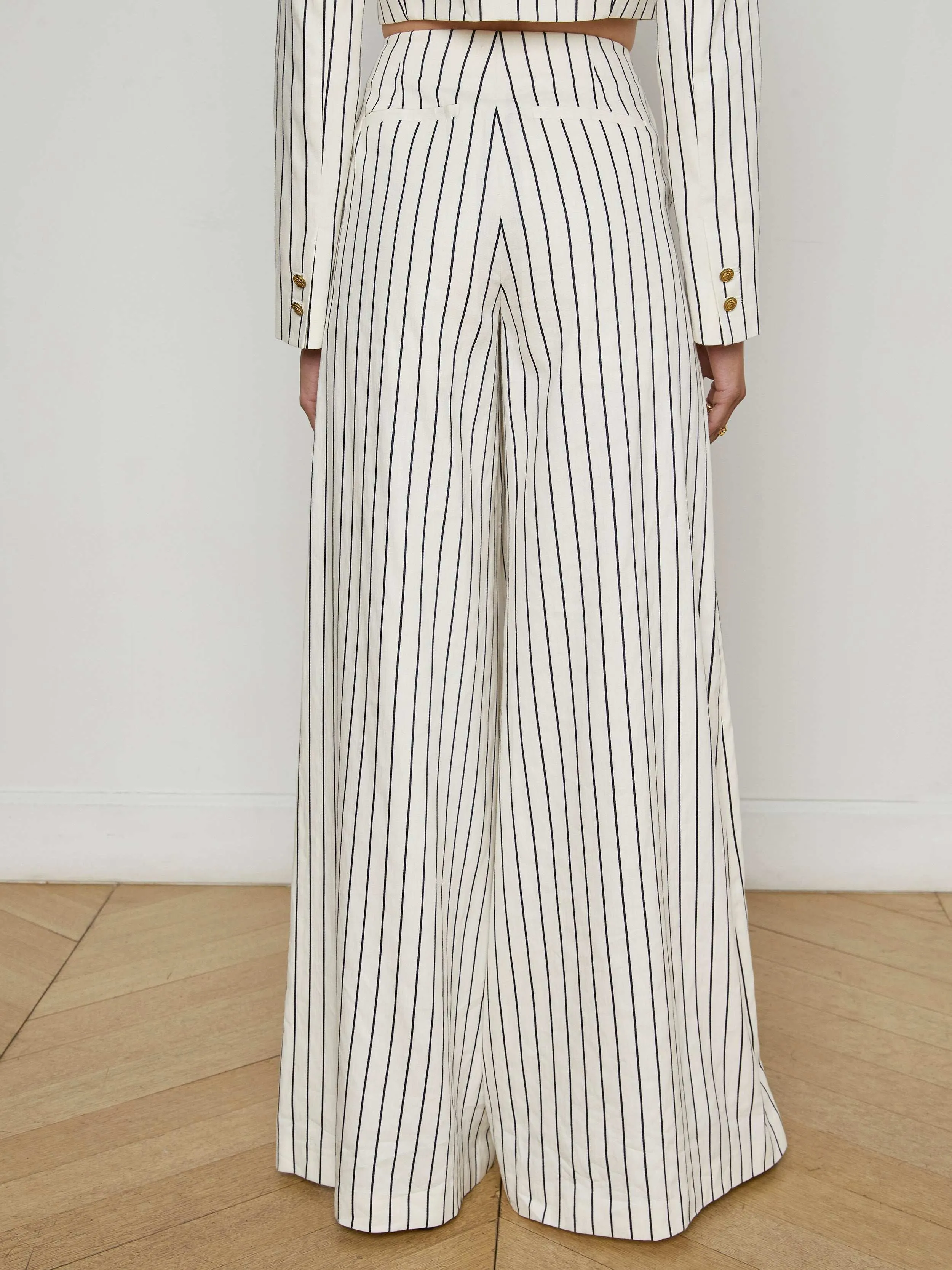 Kingston Striped Wide-Leg Pant sold by L'AGENCE product image thumbnail 4