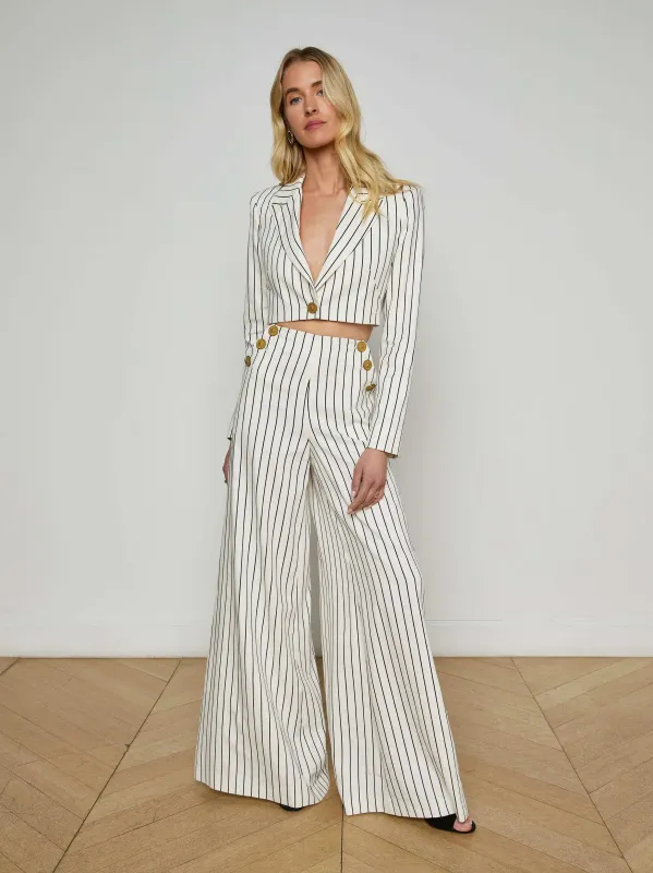 Kingston Striped Wide-Leg Pant sold by L'AGENCE