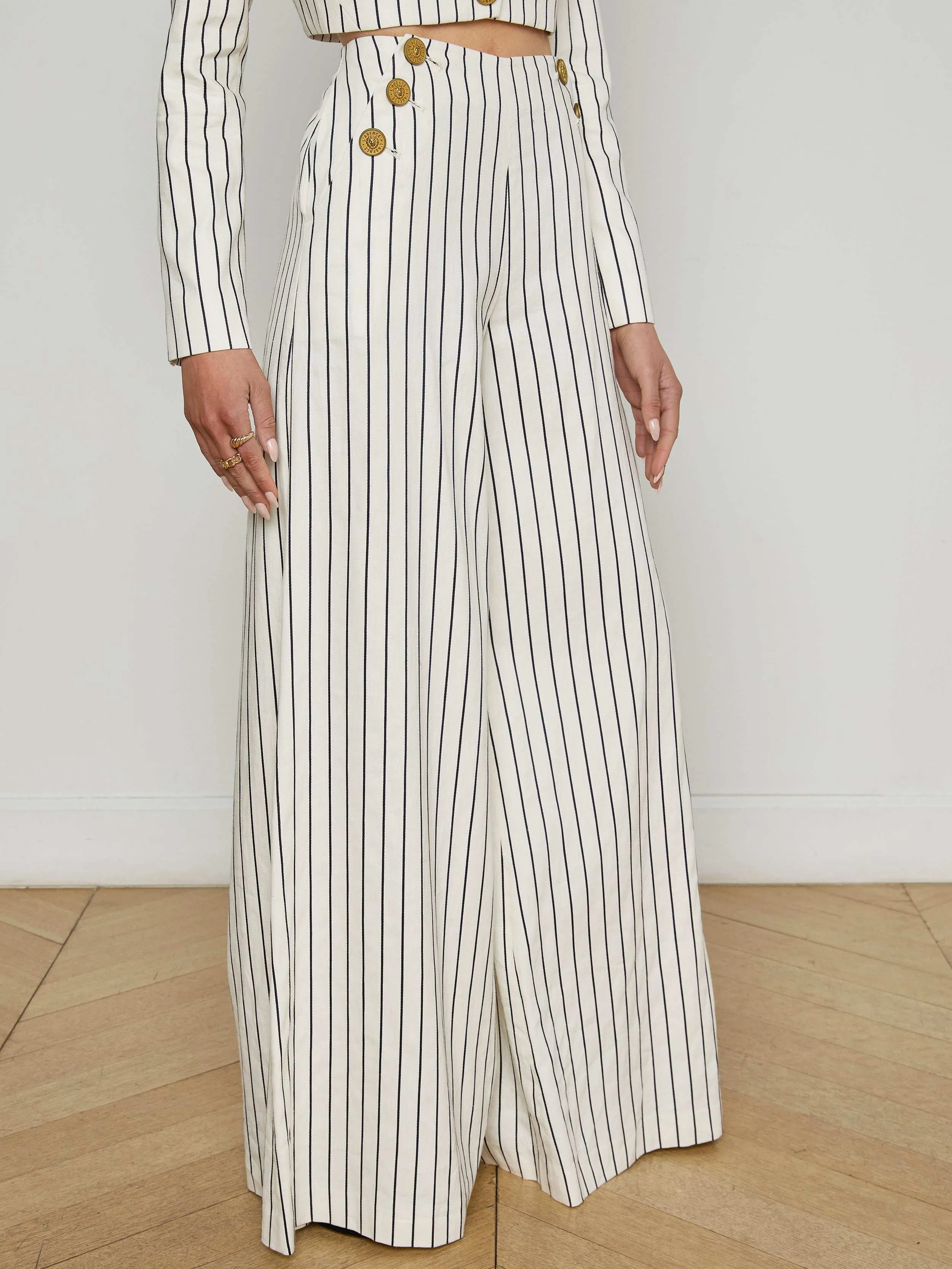 Kingston Striped Wide-Leg Pant sold by L'AGENCE product image thumbnail 3