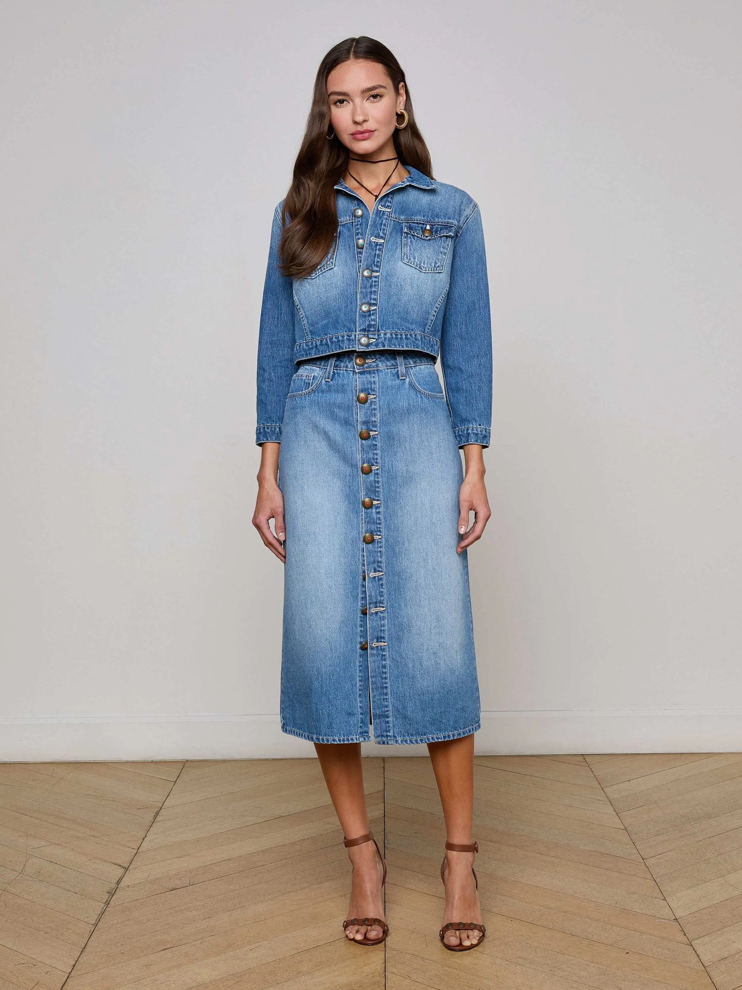 Kathleen Jean Midi Skirt sold by L'AGENCE