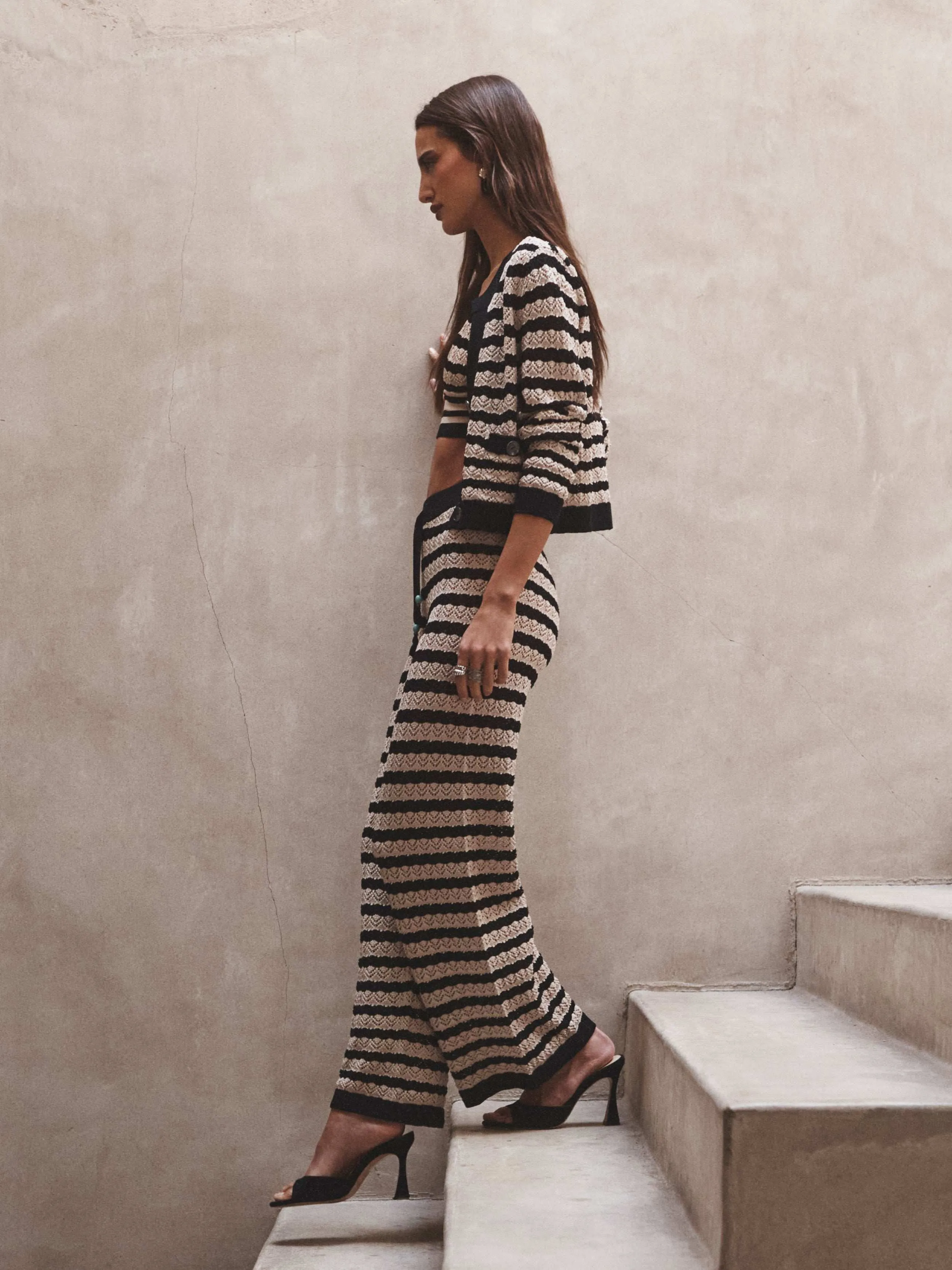 Orla Pointelle Knit Cardigan sold by L'AGENCE product image thumbnail 2