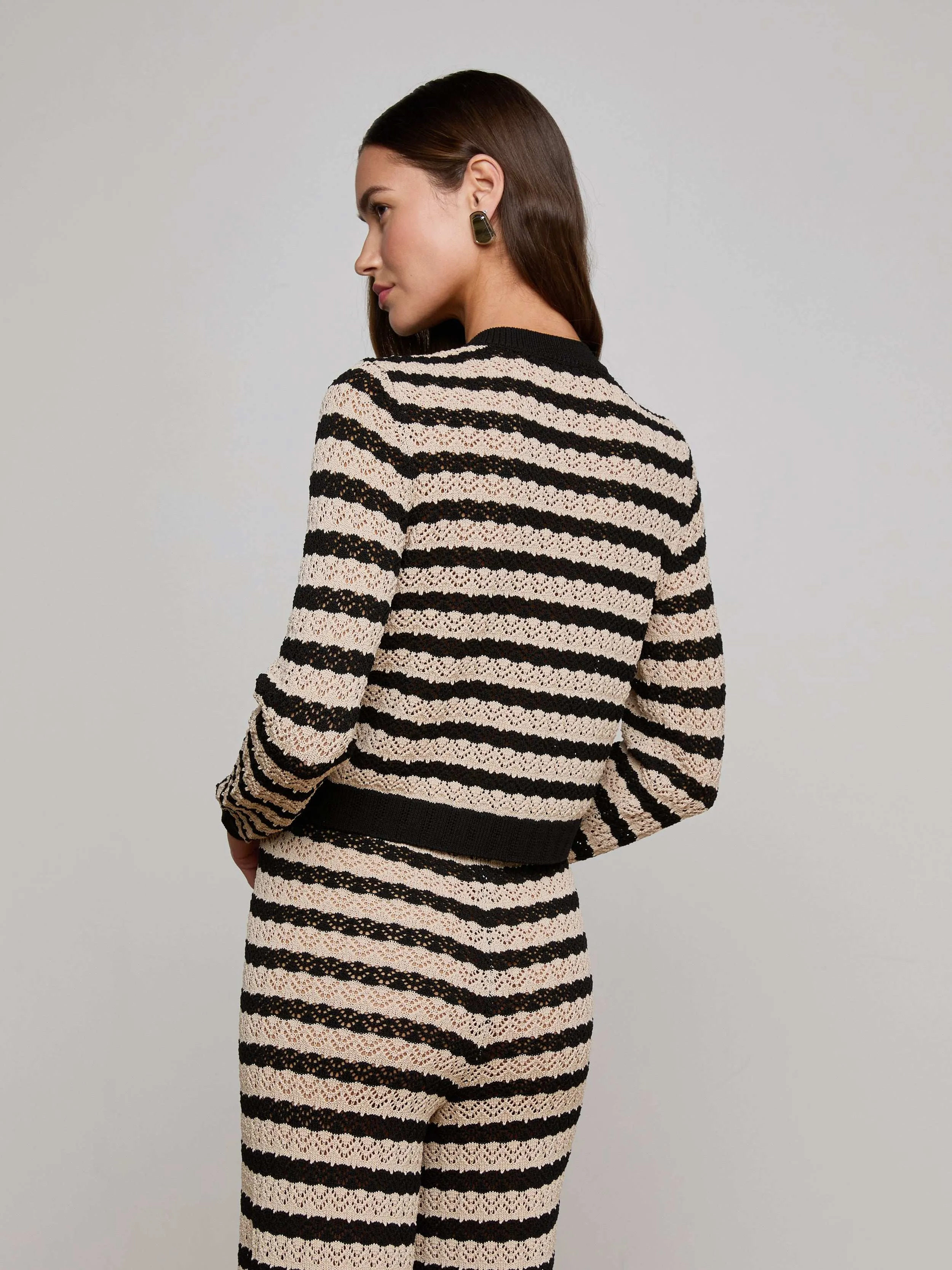 Orla Pointelle Knit Cardigan sold by L'AGENCE product image thumbnail 5