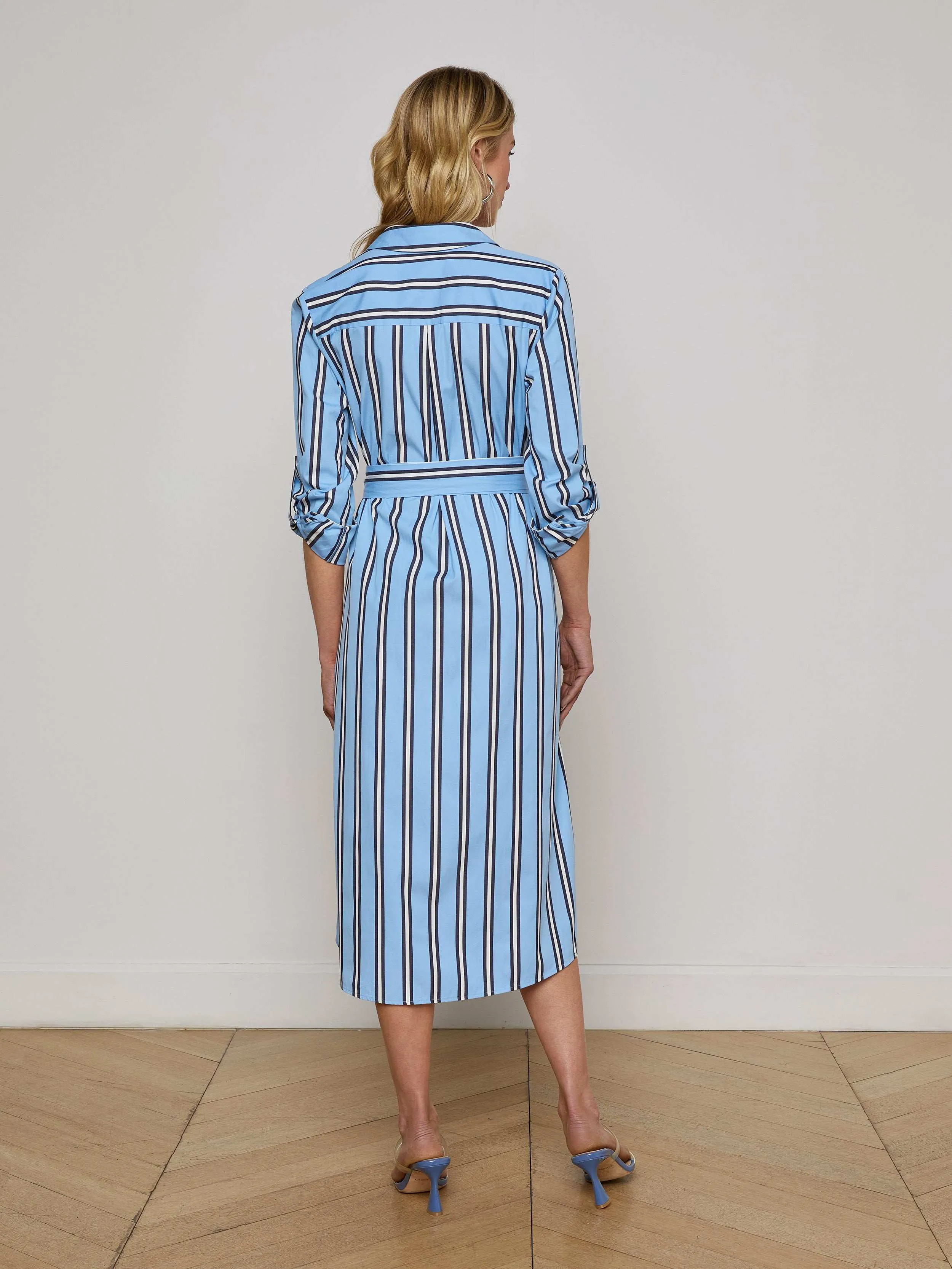 Jubilee Midi Shirt Dress sold by L'AGENCE product image thumbnail 3