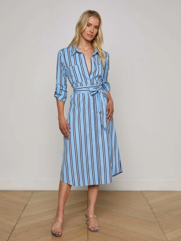 Jubilee Midi Shirt Dress sold by L'AGENCE