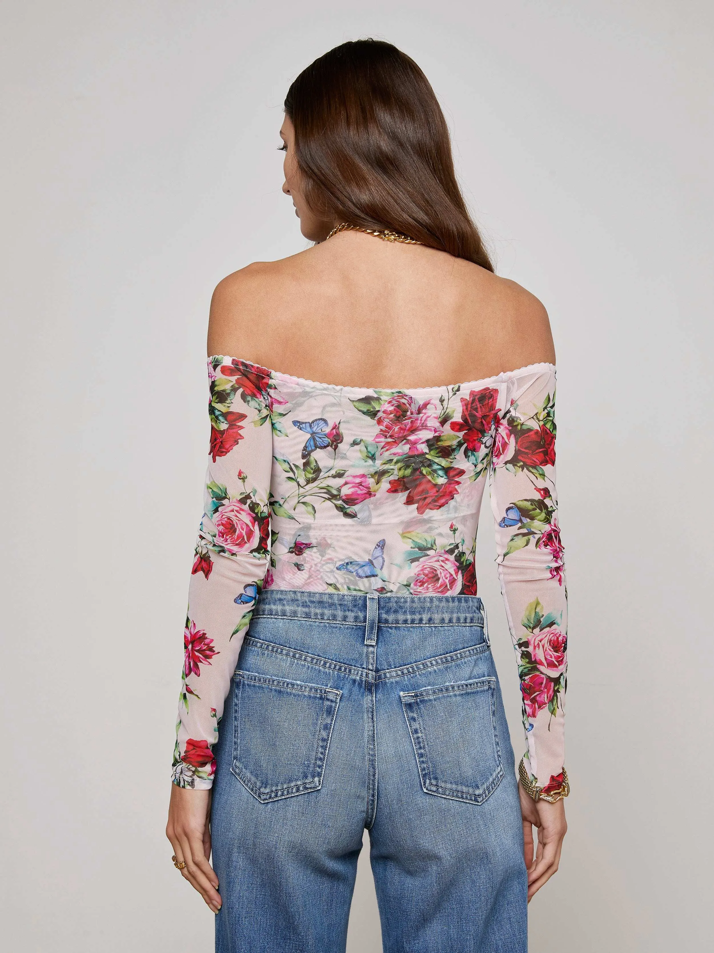 Peonie Off-The-Shoulder Bodysuit sold by L'AGENCE product image thumbnail 4