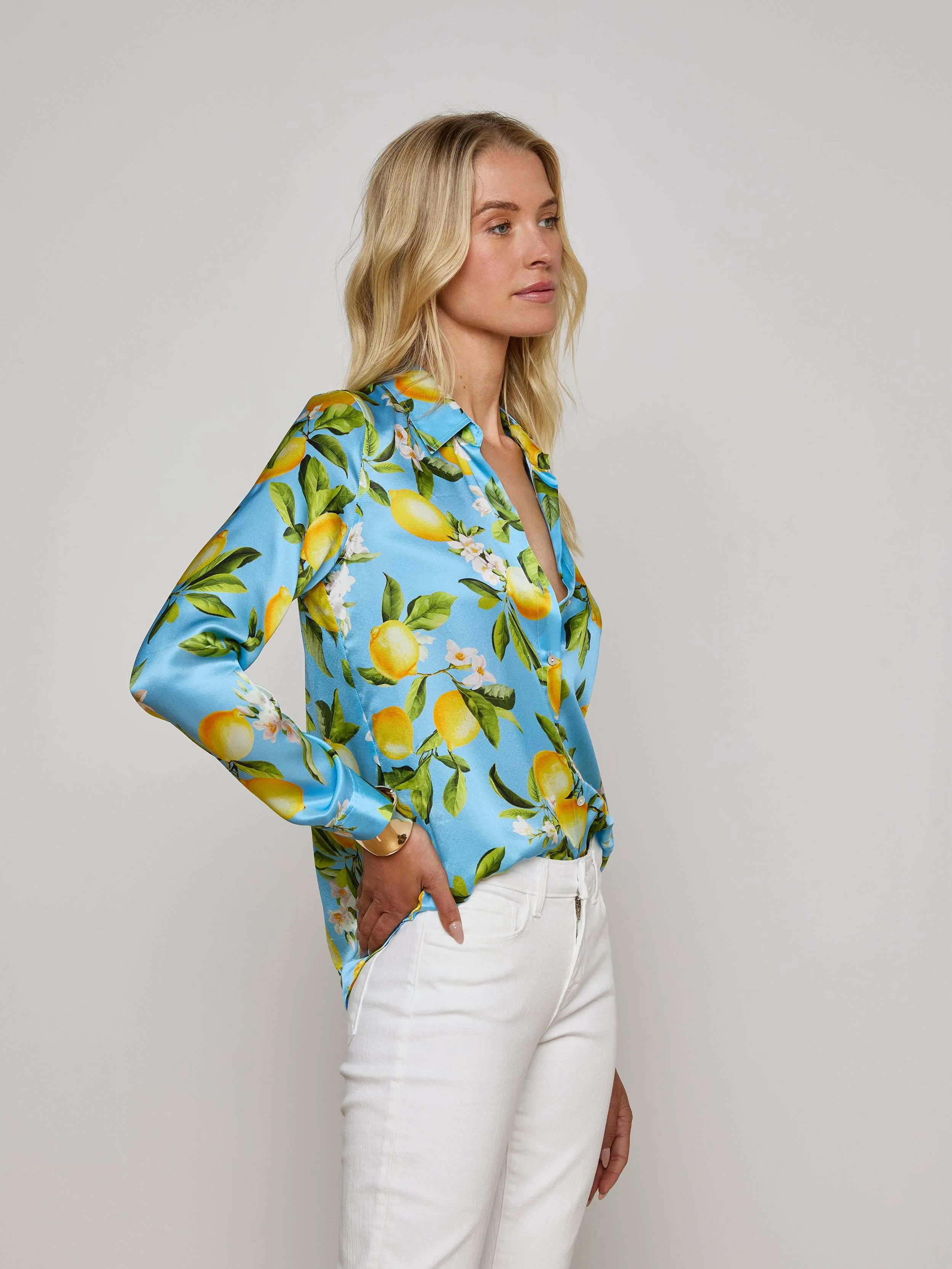 Tyler Silk Blouse sold by L'AGENCE product image thumbnail 2