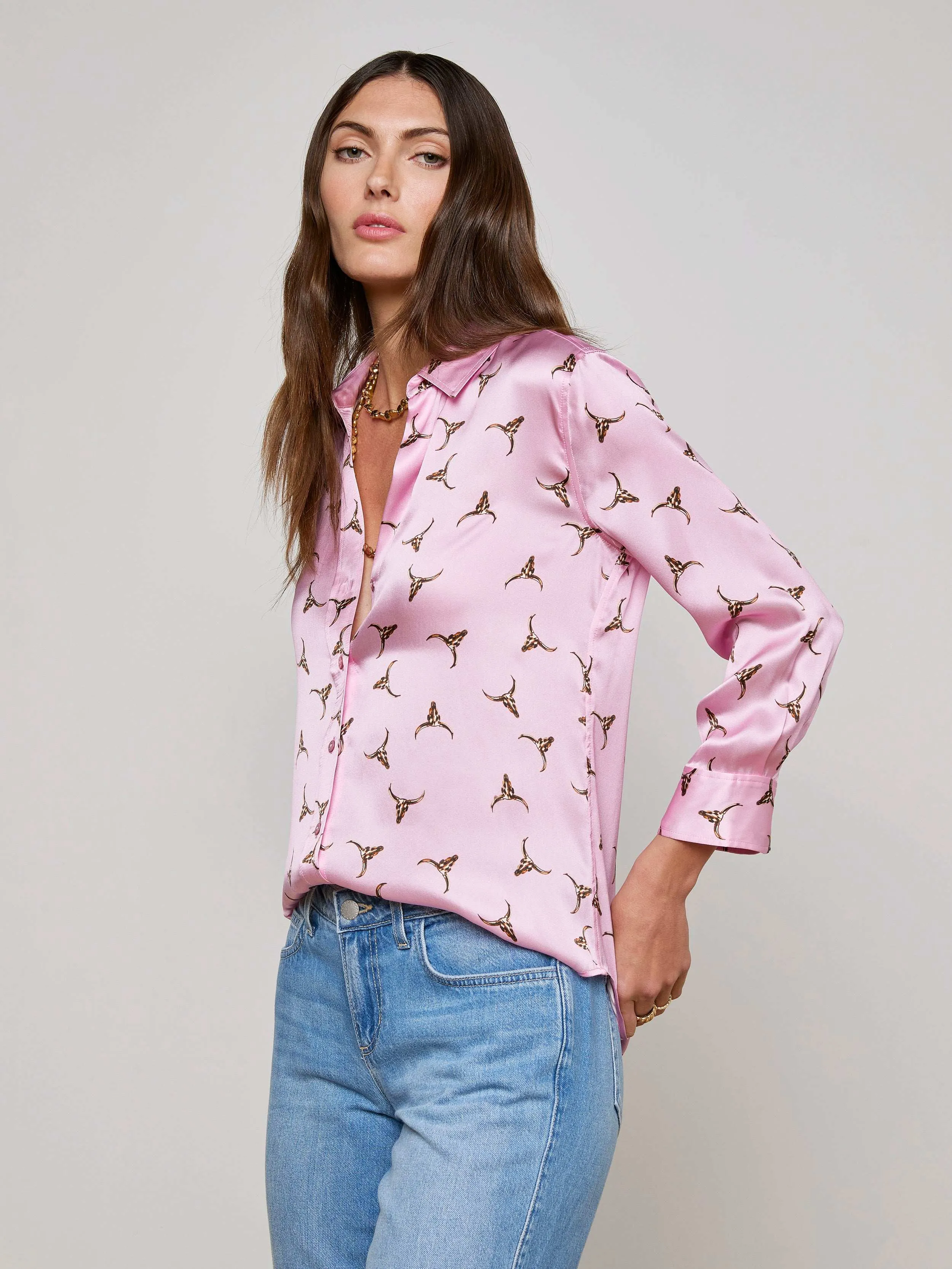 Dani Silk Blouse sold by L'AGENCE product image thumbnail 3