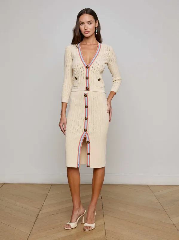 Melania Pointelle Knit Skirt sold by L'AGENCE