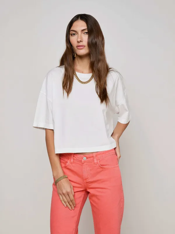 Daria Oversized Cropped Tee sold by L'AGENCE
