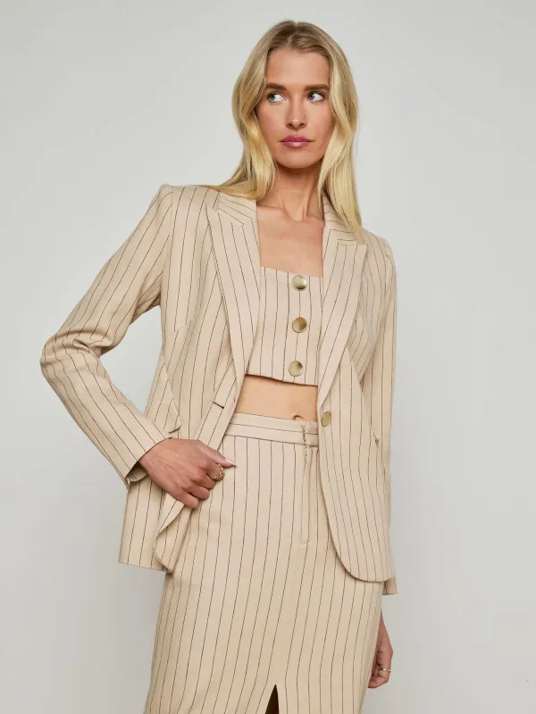 Chamberlain Pinstriped Blazer sold by L'AGENCE