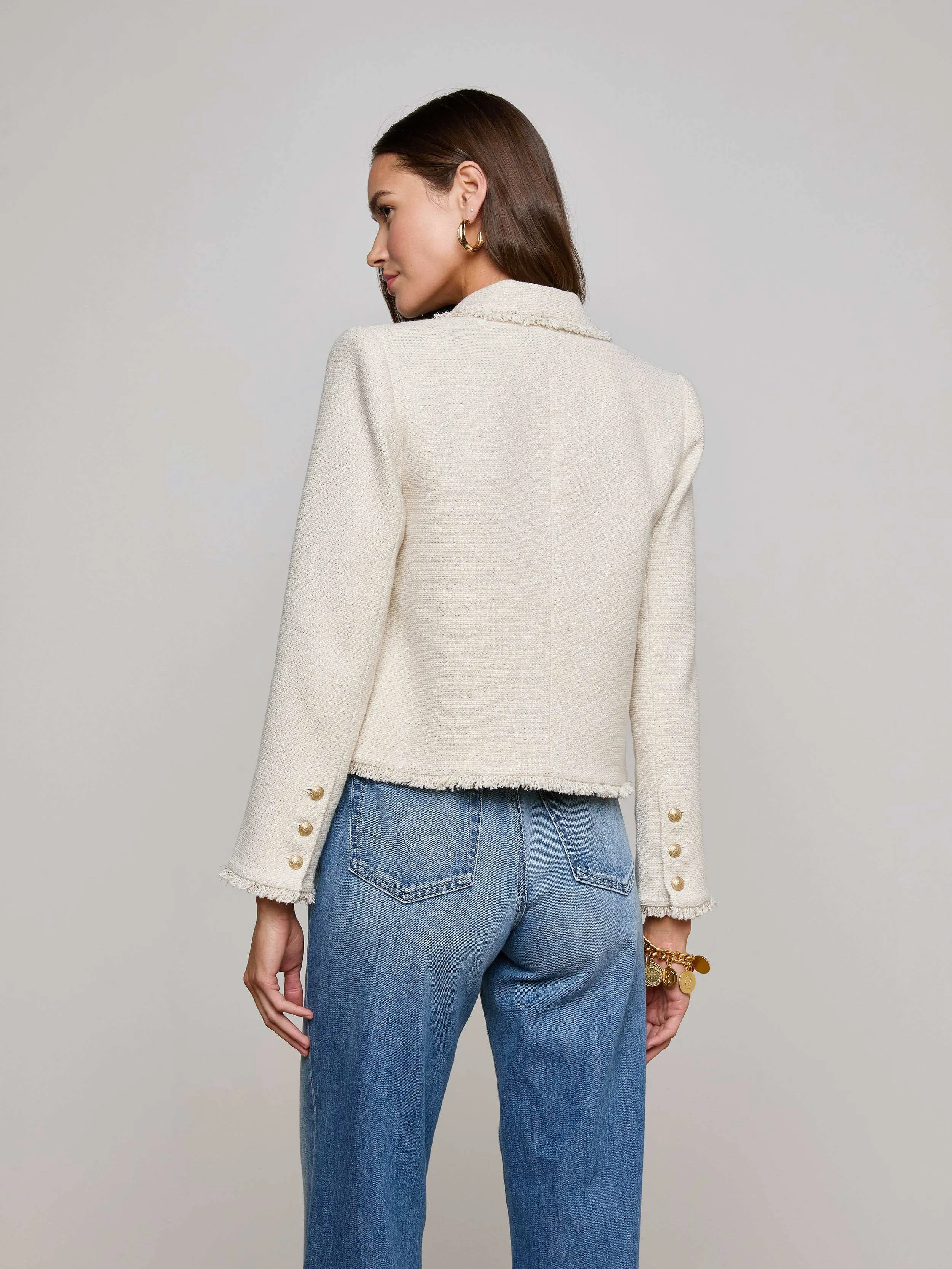 Sylvia Tweed Jacket sold by L'AGENCE product image thumbnail 4