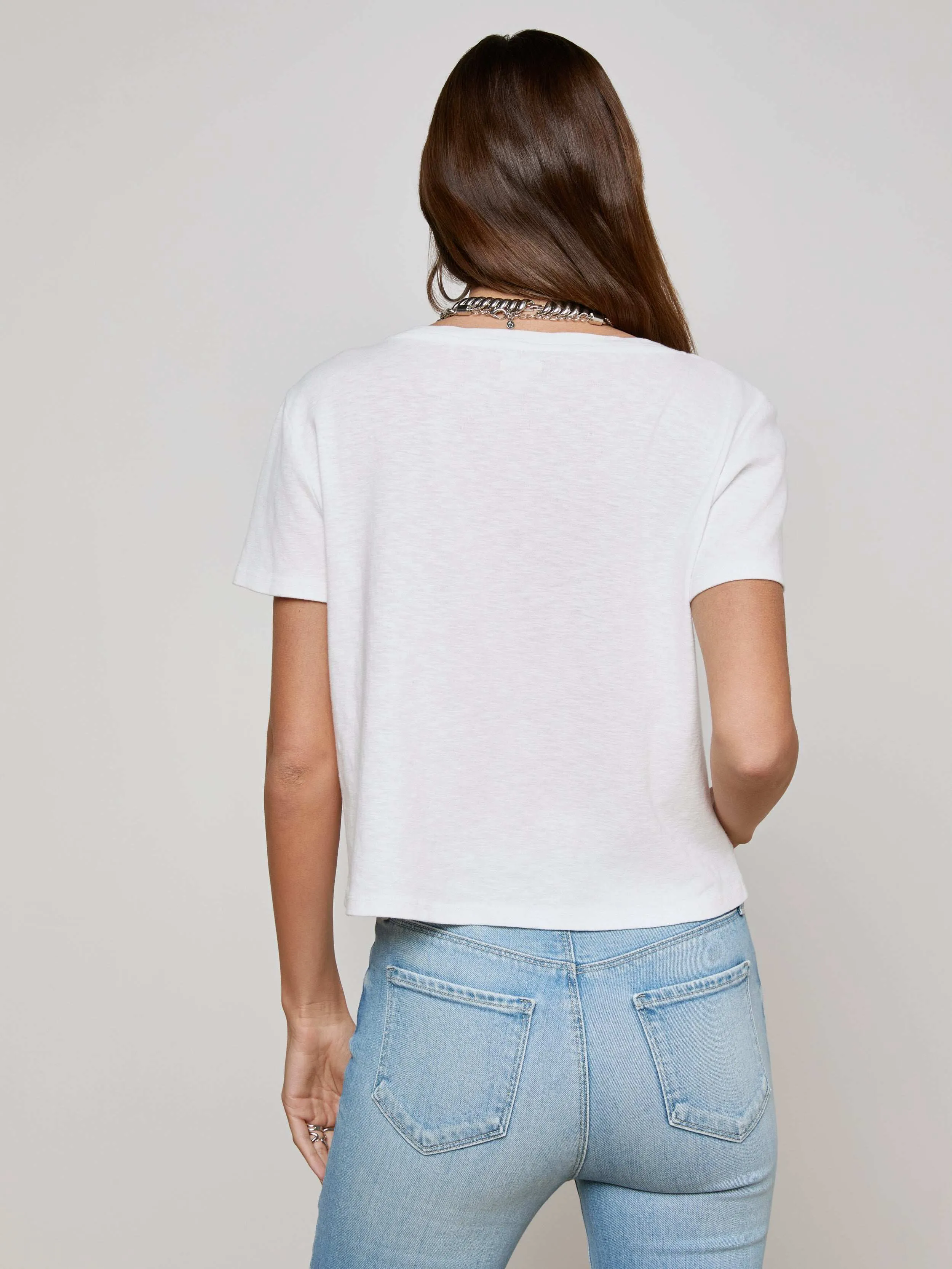 Carly V-Neck Tee sold by L'AGENCE product image thumbnail 4