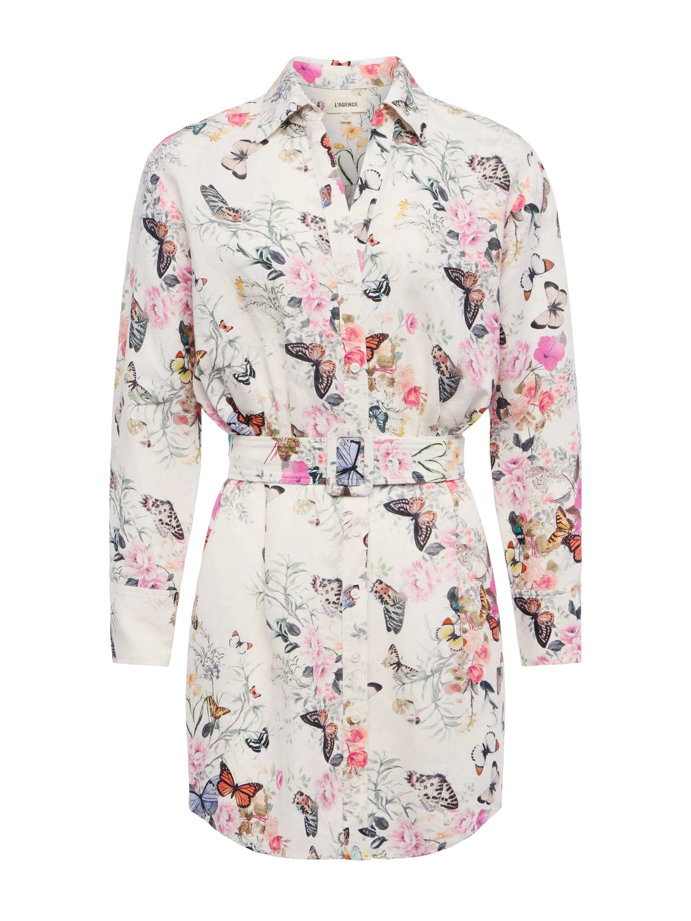 Demie Linen-Blend Shirt Dress sold by L'AGENCE product image thumbnail 4