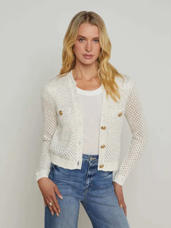 Blanca Sequin Cardigan sold by L'AGENCE