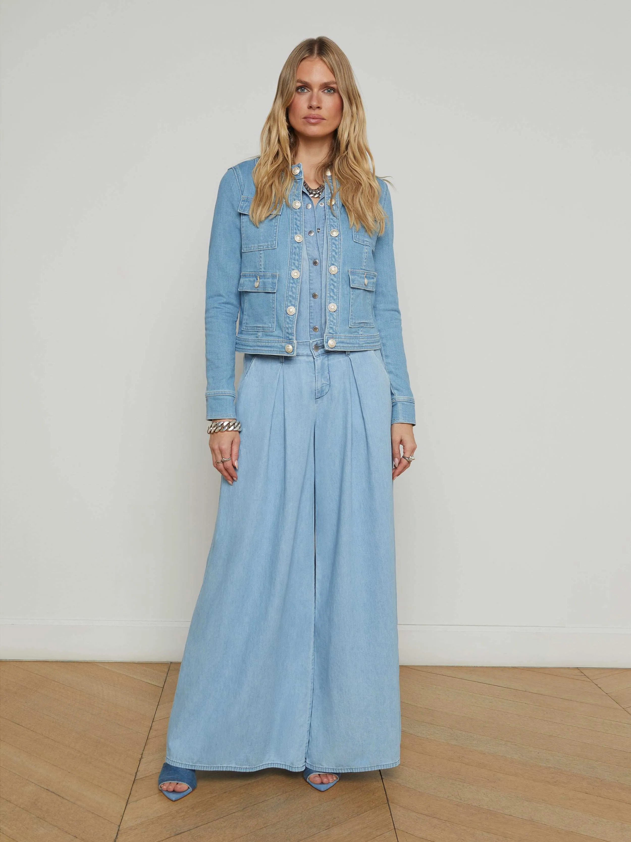 Yari Jean Jacket sold by L'AGENCE product image thumbnail 4