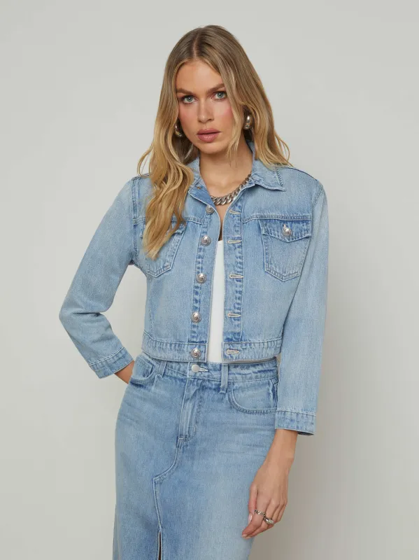 Koda Cropped Jean Jacket sold by L'AGENCE
