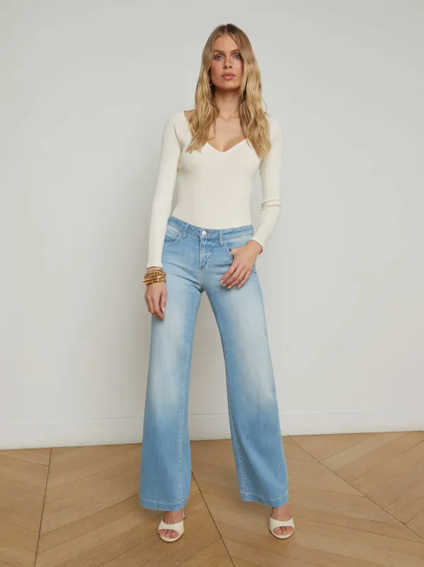 Joanne Low-Rise Wide-Leg Jean sold by L'AGENCE