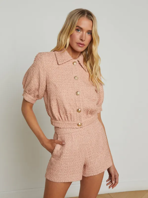 Cove Cropped Tweed Jacket sold by L'AGENCE