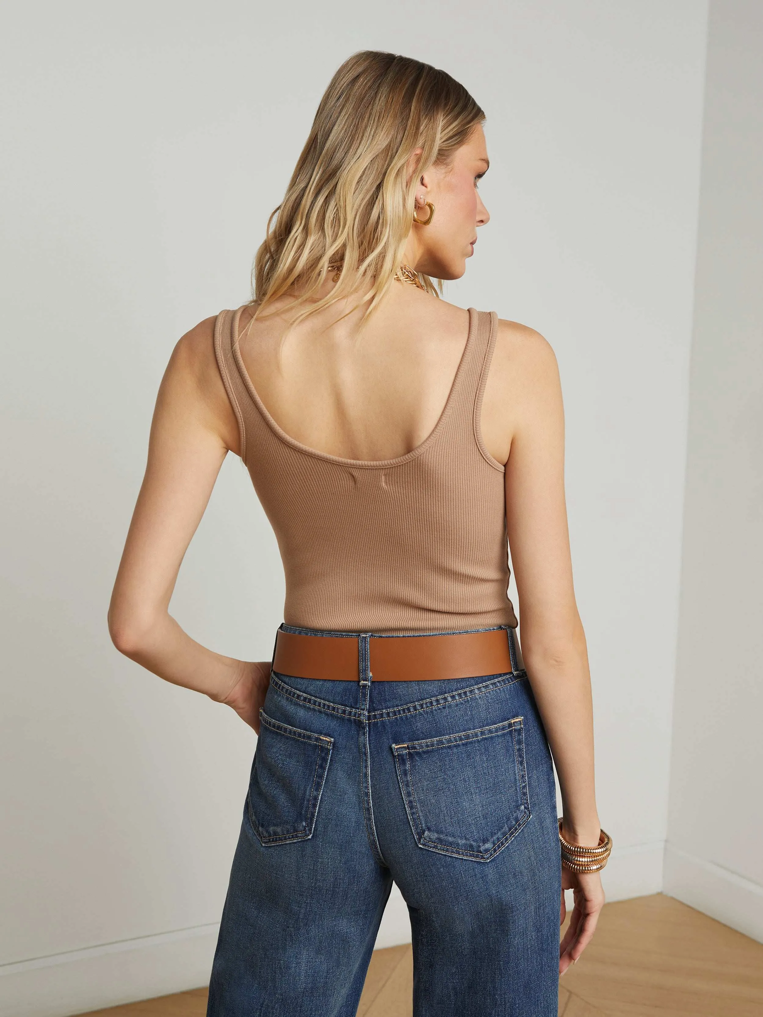 Nica Scoopneck Bodysuit sold by L'AGENCE product image thumbnail 3