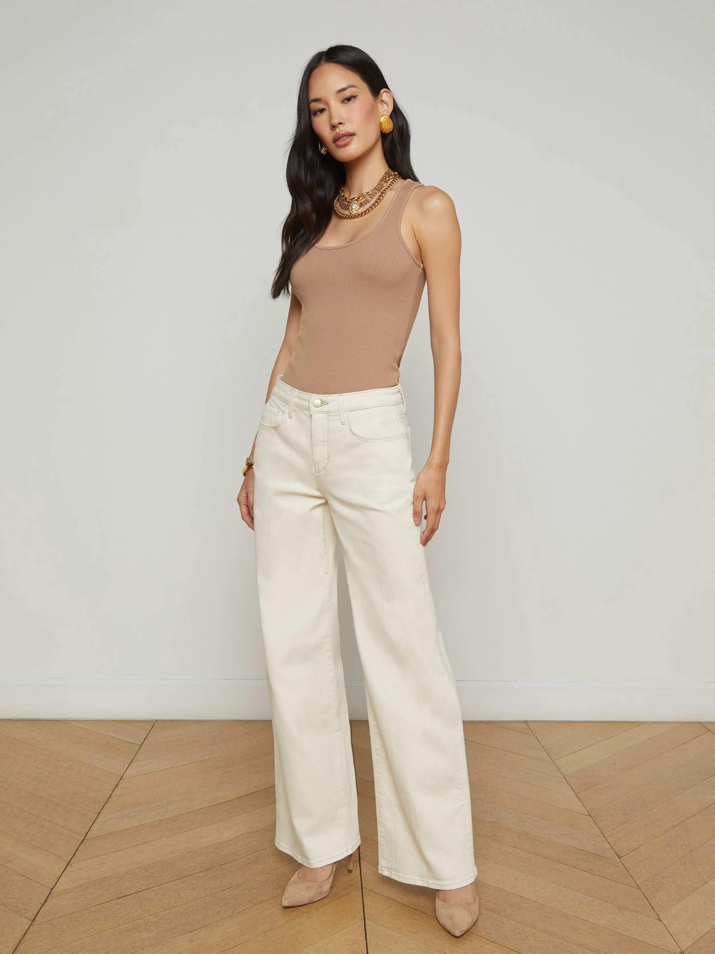 Adira Scoopneck Tank sold by L'AGENCE product image thumbnail 4