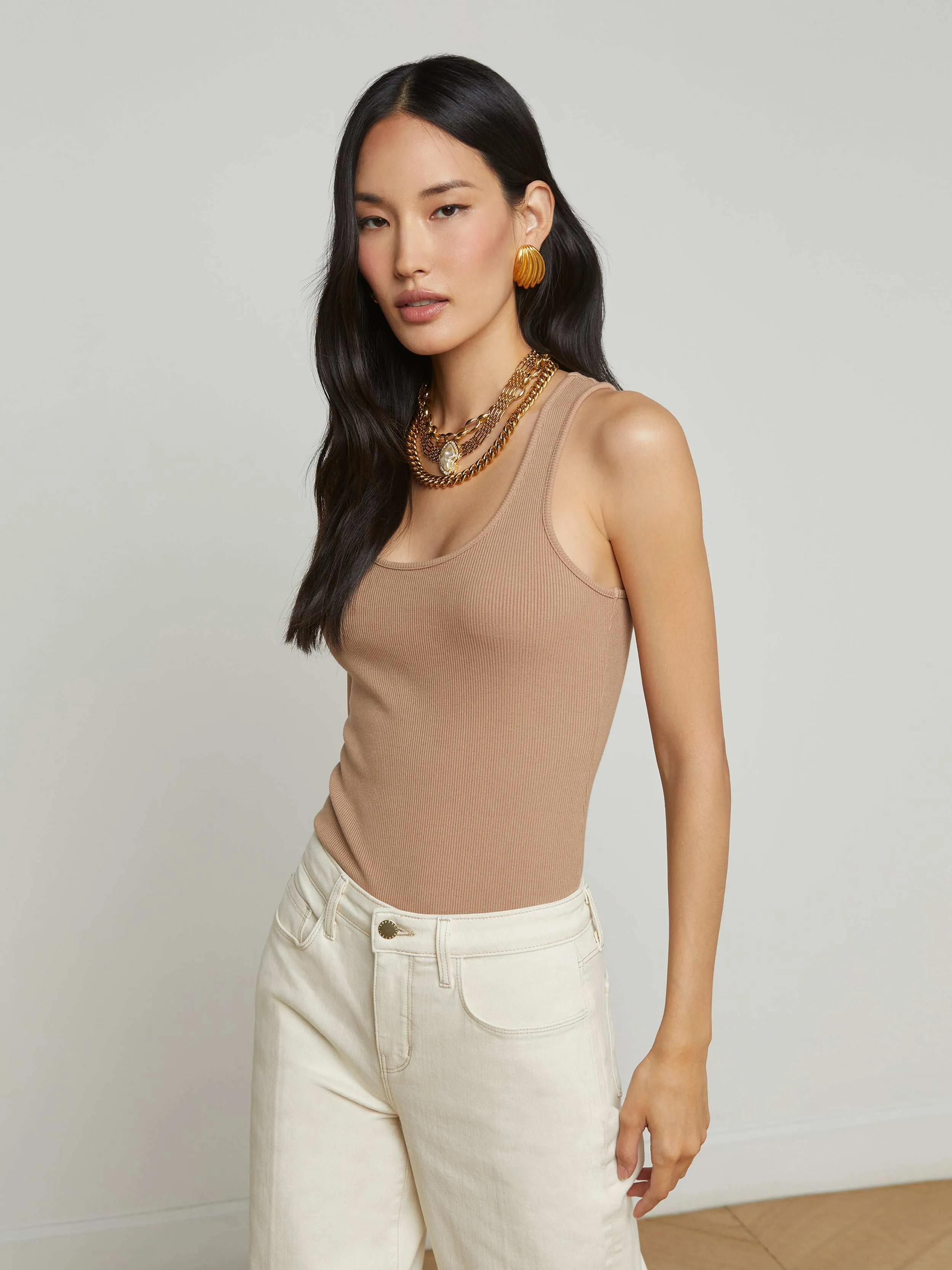 Adira Scoopneck Tank sold by L'AGENCE product image thumbnail 2