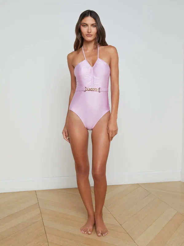 Leila Halter One-Piece Swimsuit sold by L'AGENCE