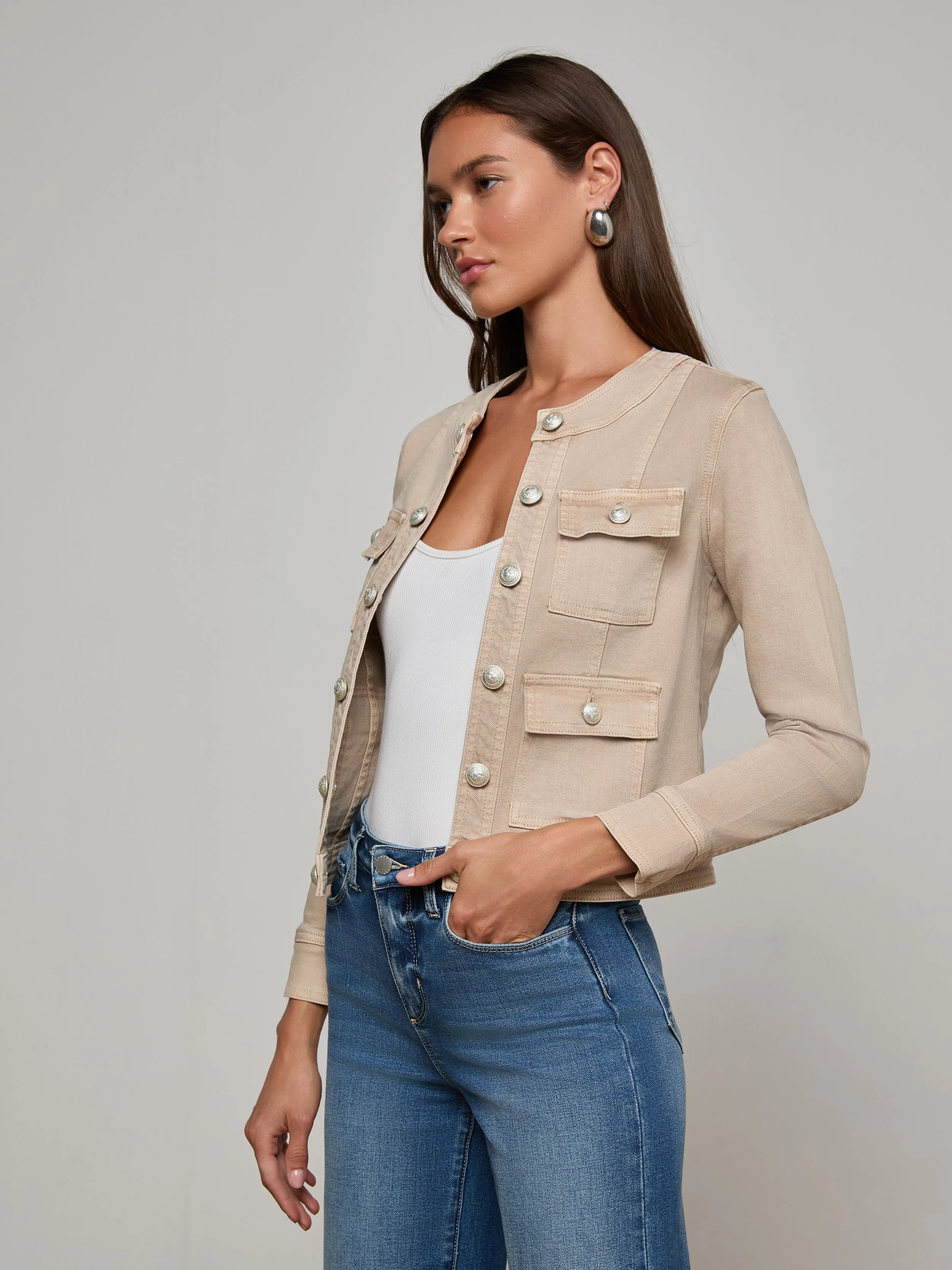 Yari Jean Jacket sold by L'AGENCE product image thumbnail 2