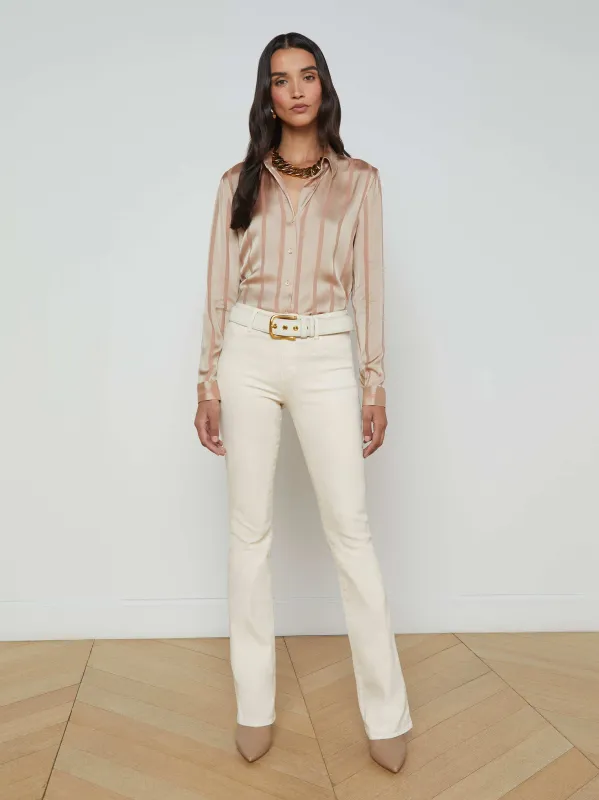 Selma Coated Bootcut Jean sold by L'AGENCE